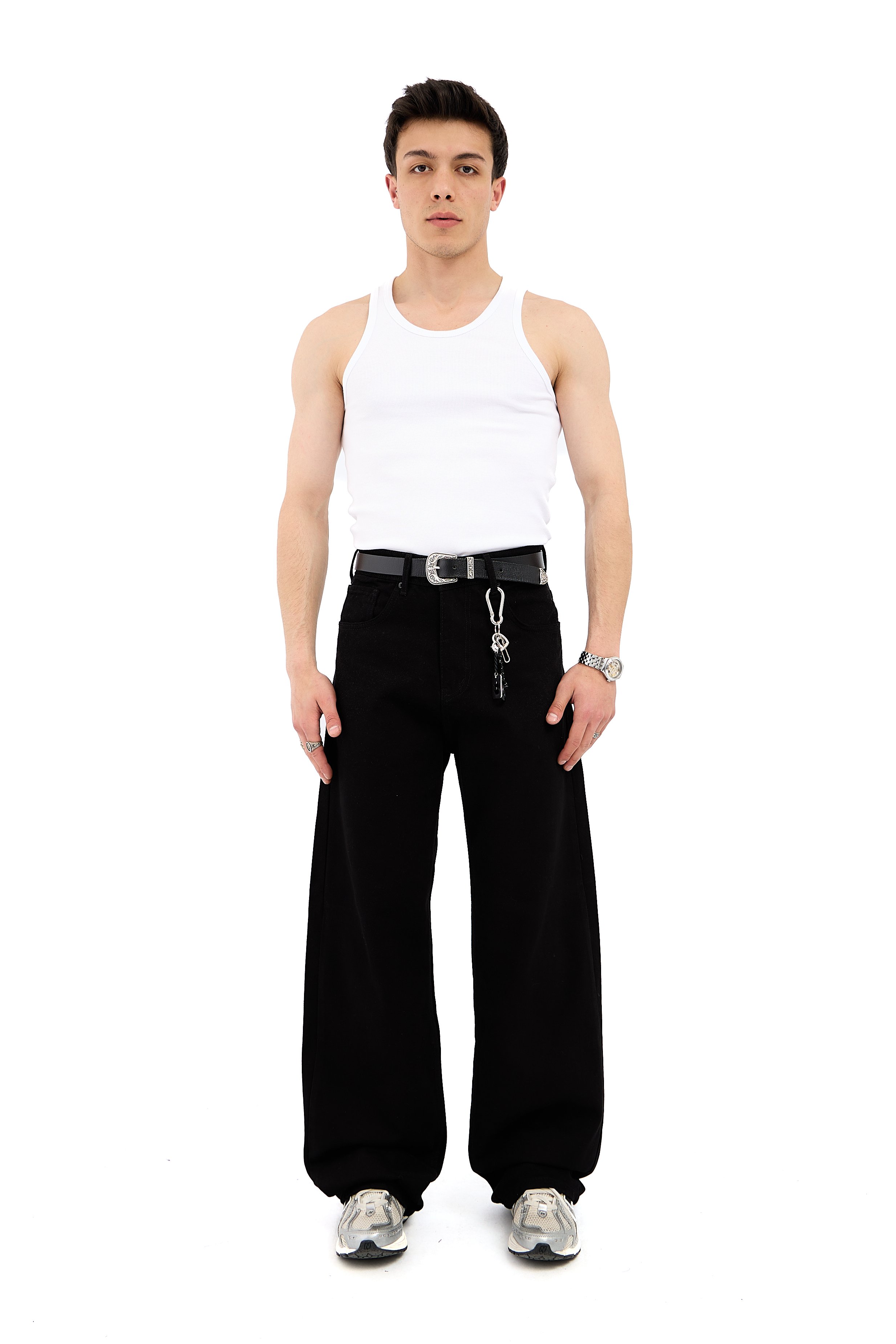 Basic Siyah Baggy Jean