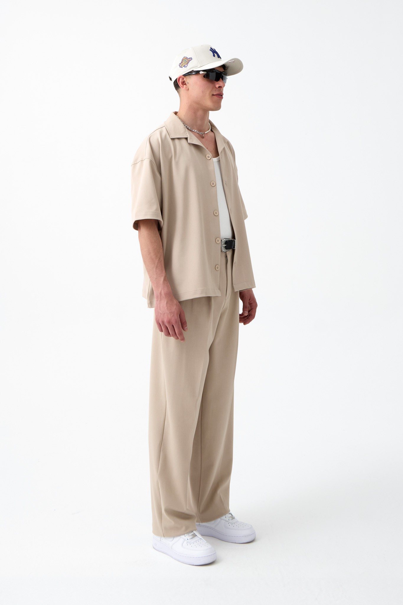 Old Money Oversize Fit Gömlek - EKRU