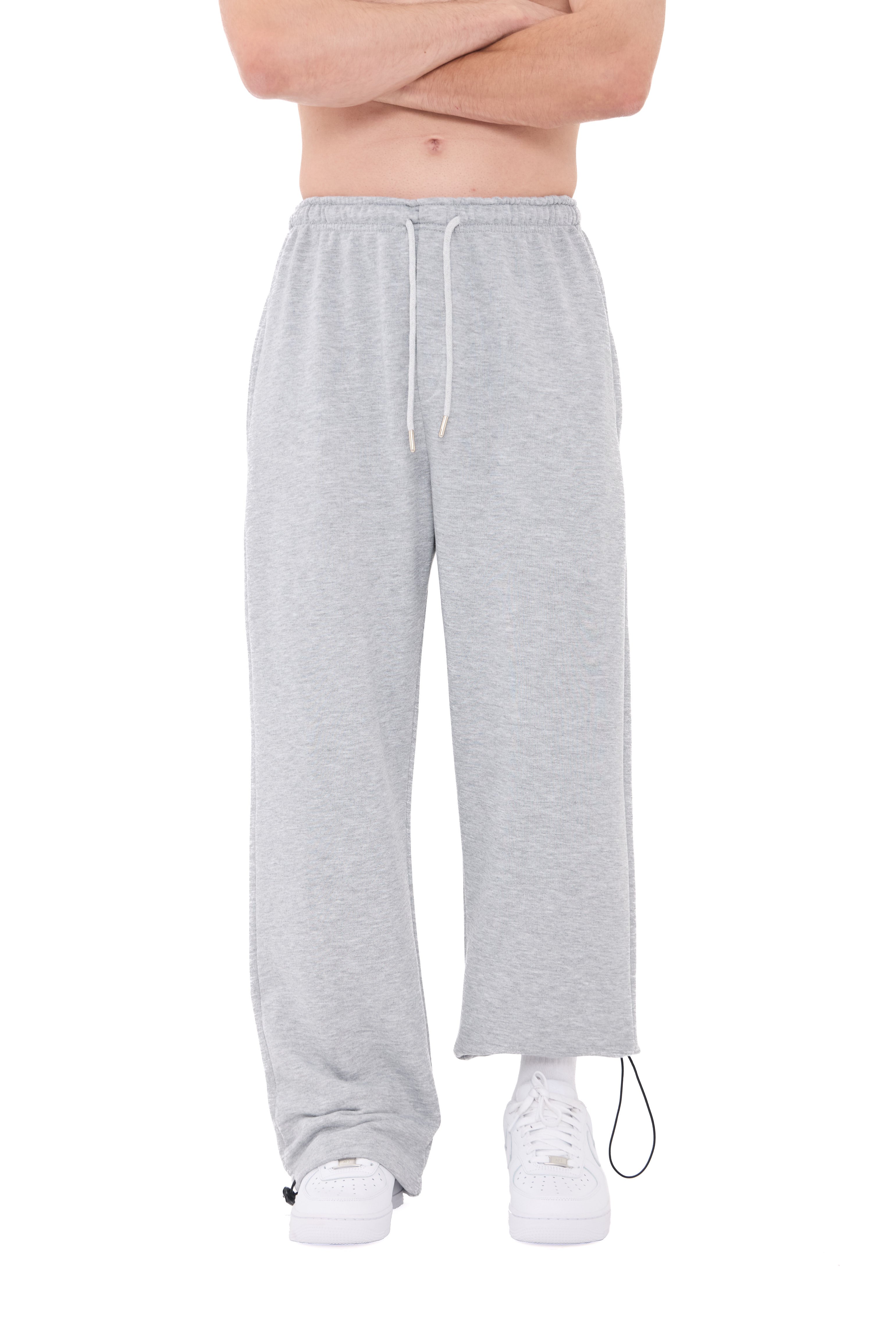  Hitup Premium Basic Ayarlanabilir Paça Oversize Eşofman Altı  - GRİMELANJ