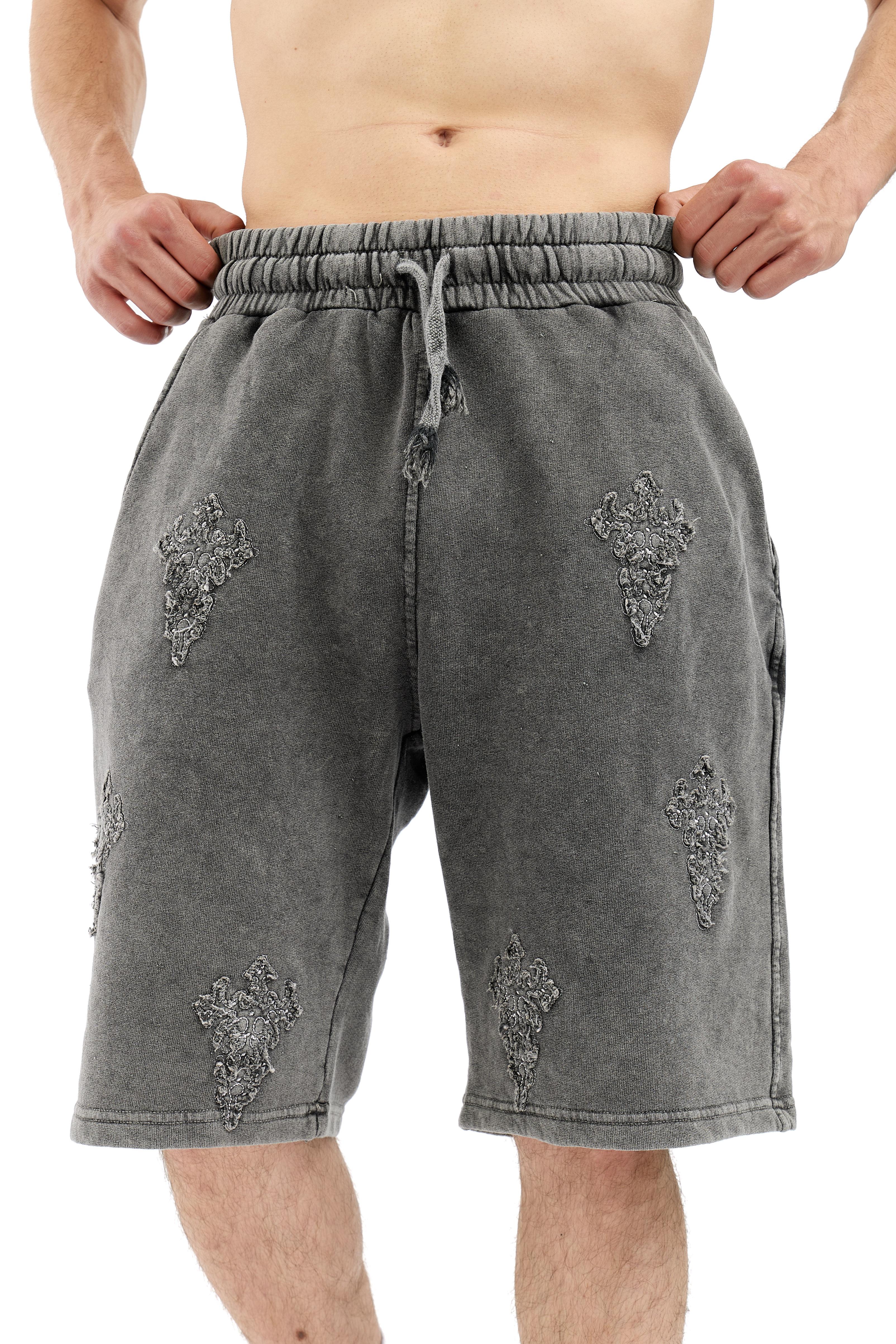  Premium Yıkamalı Sacred Nakış Detay Baggy Şort 