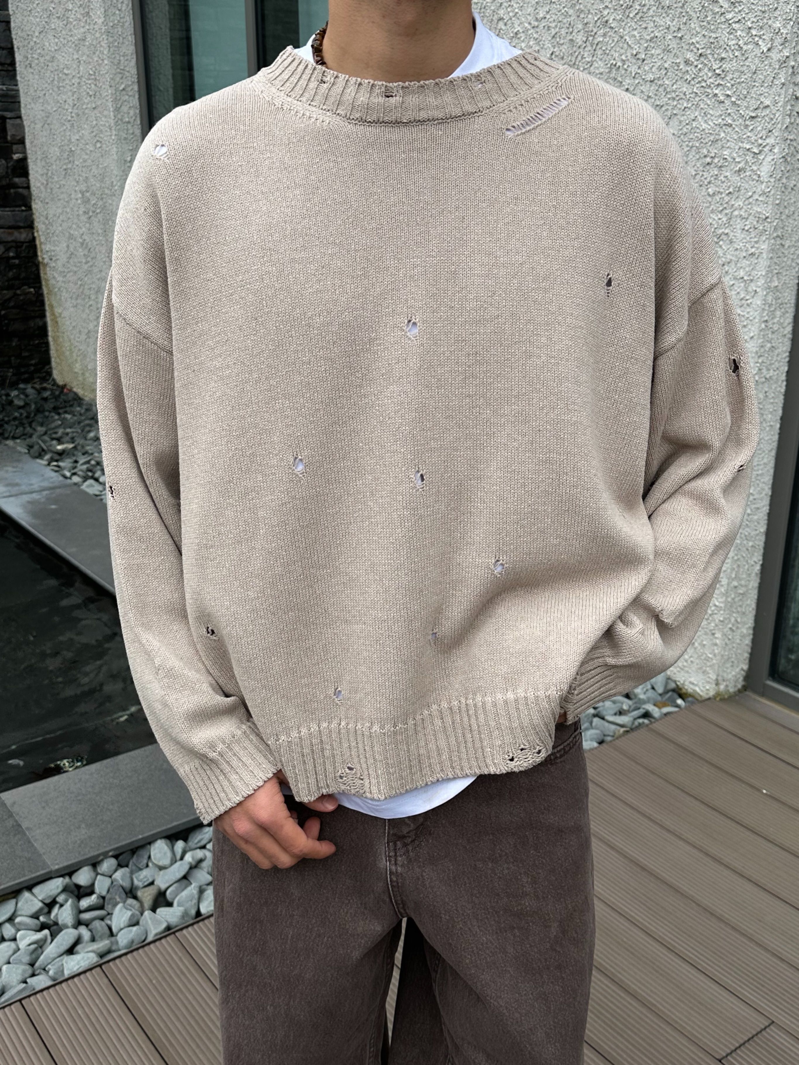 Fashion Detaylı Triko Kazak - VİZON