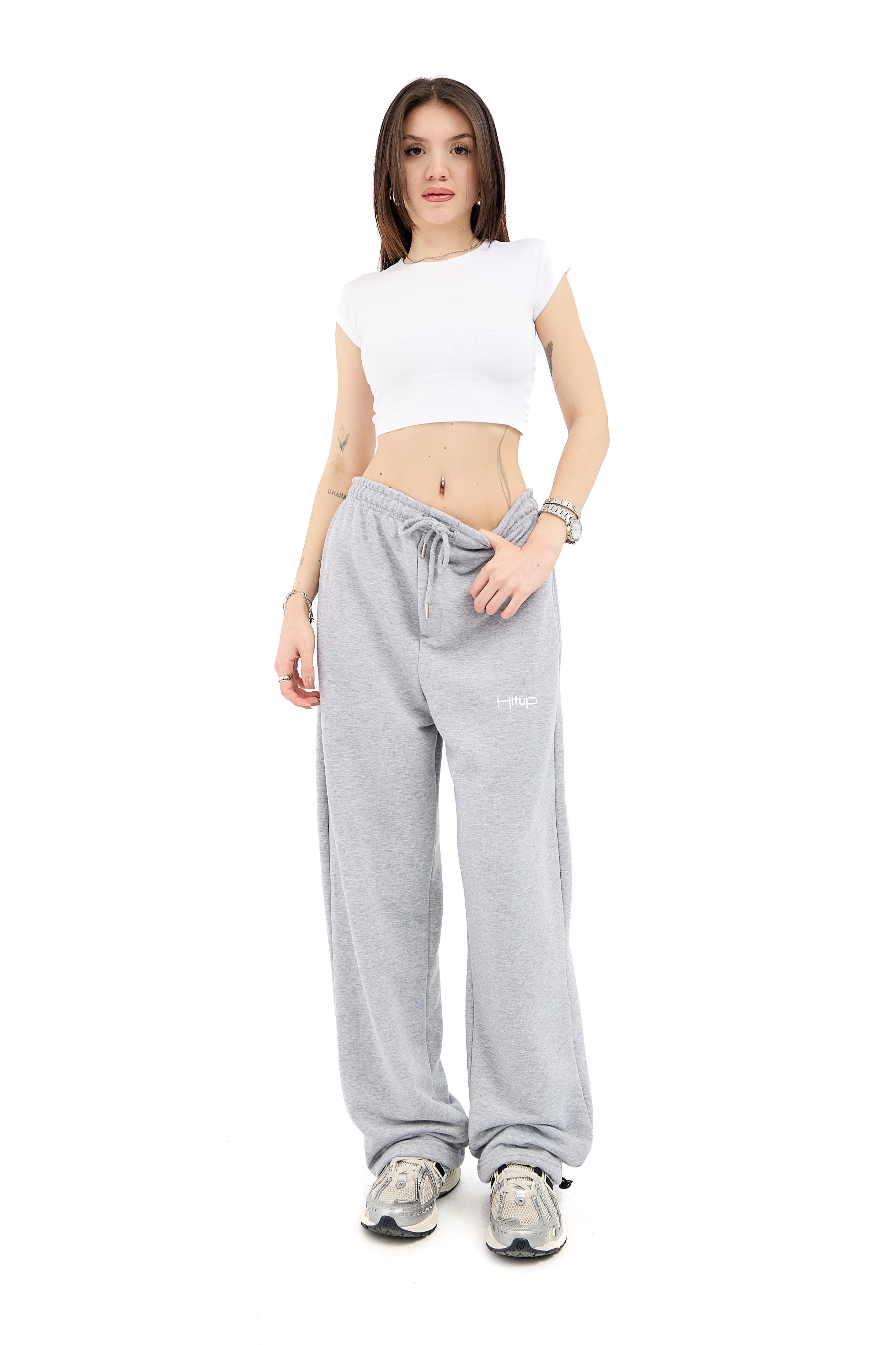 Hitup Premium Ayarlanabilir Paça Baggy Eşofman Altı - GRİMELANJ