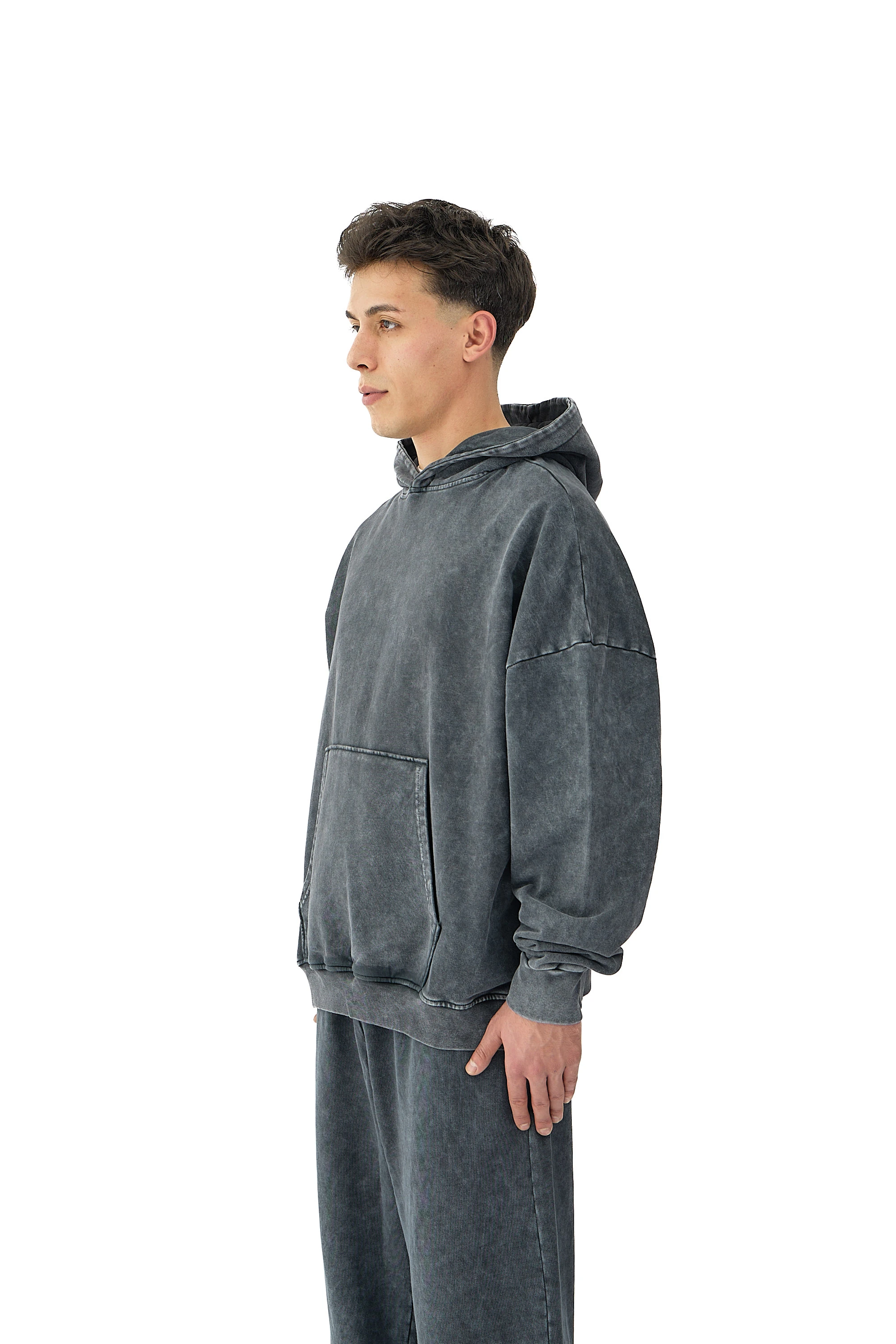  Oil Washed Yıkamalı Oversize Hoodie