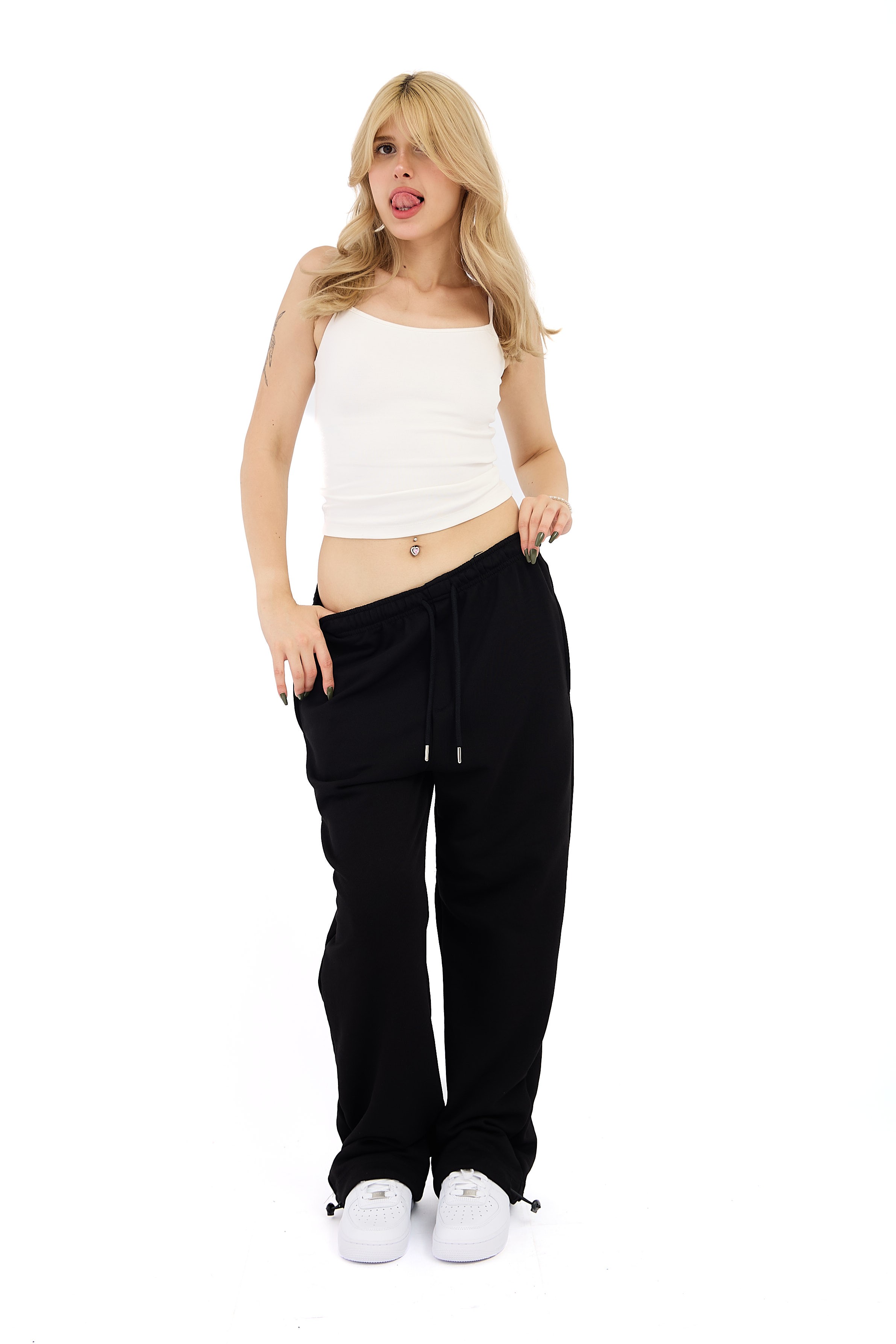  Hitup Premium Basic Ayarlanabilir Paça Oversize Eşofman Altı 