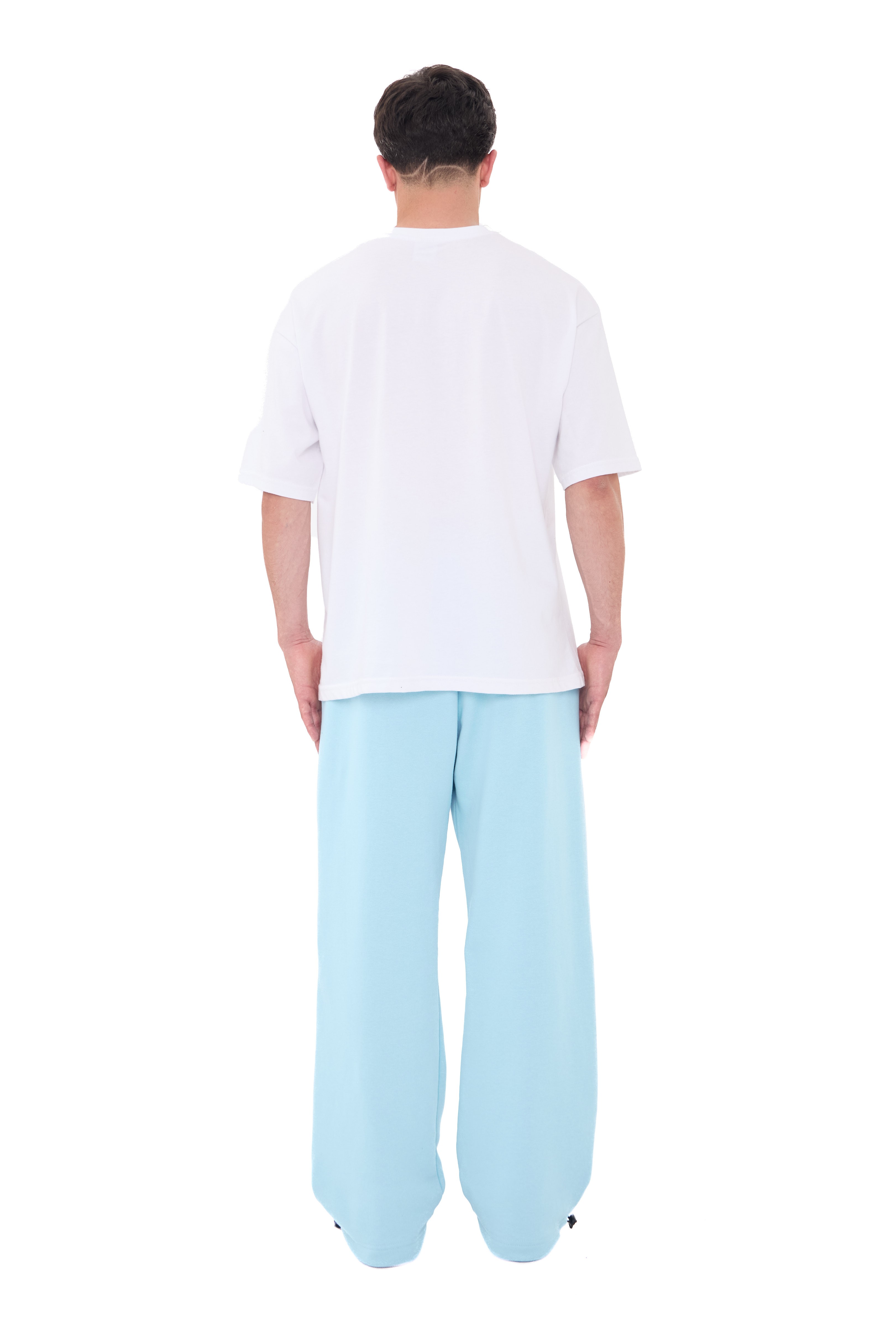  Hitup Premium Basic Ayarlanabilir Paça Oversize Eşofman Altı  - BABYBLUE