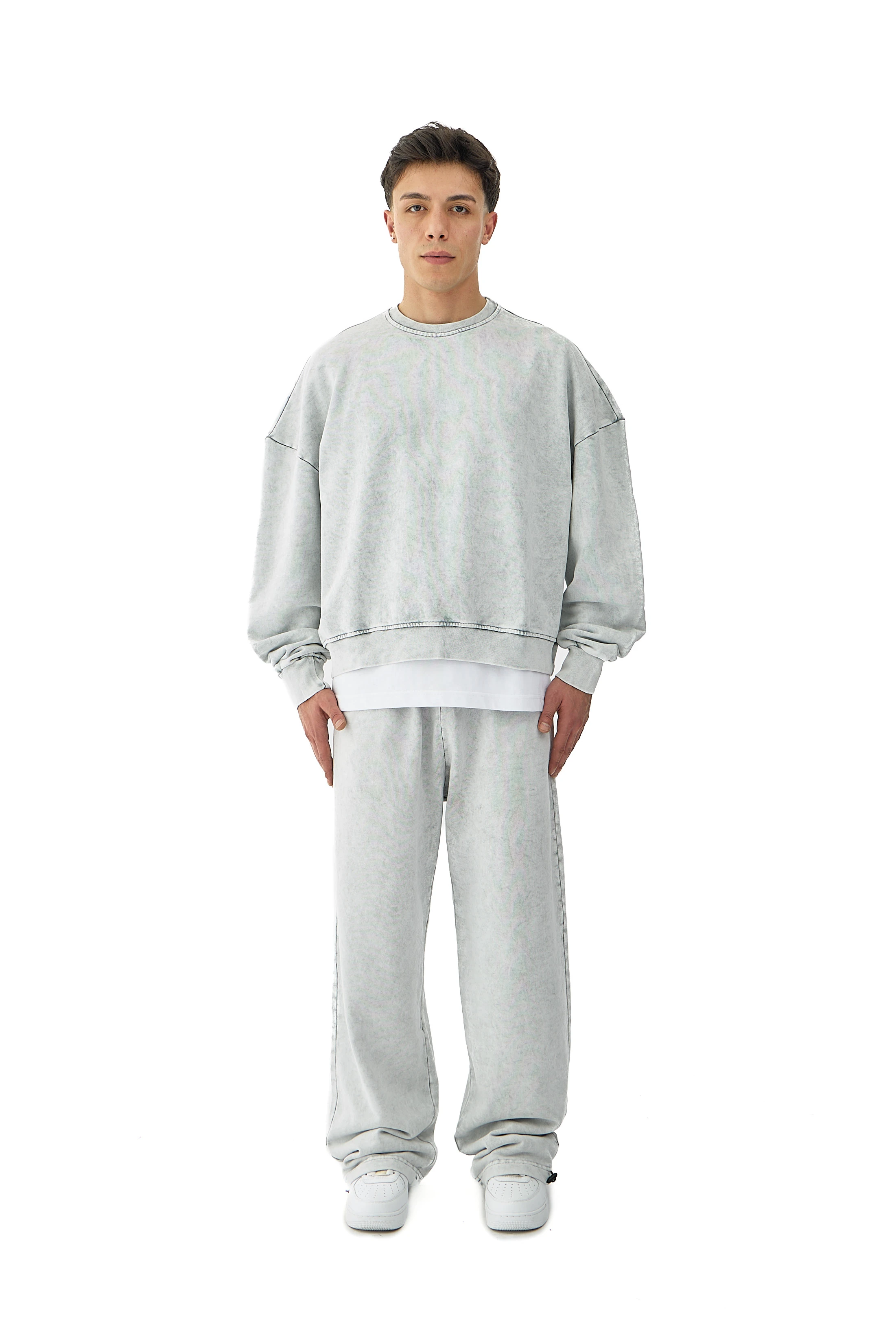  Oil Washed Yıkamalı Oversize Sweatshirt - MİNT