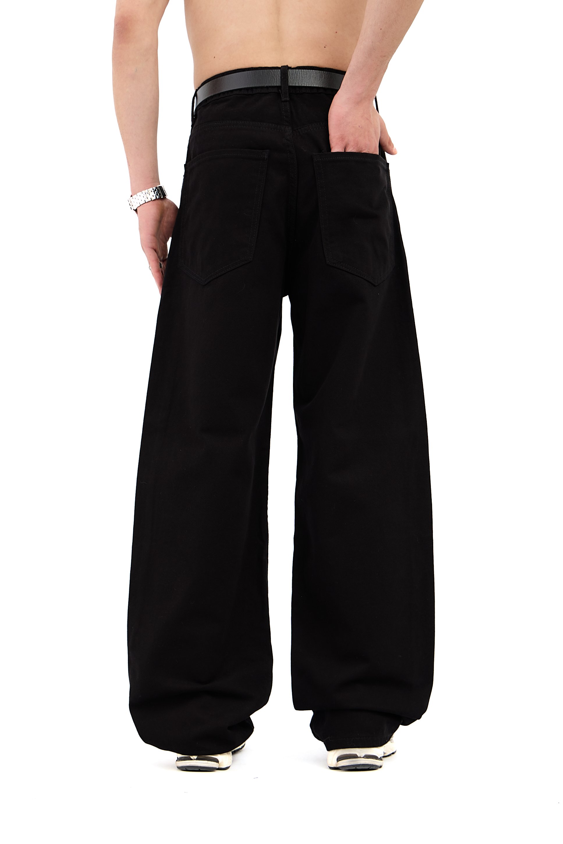 Basic Siyah Baggy Jean