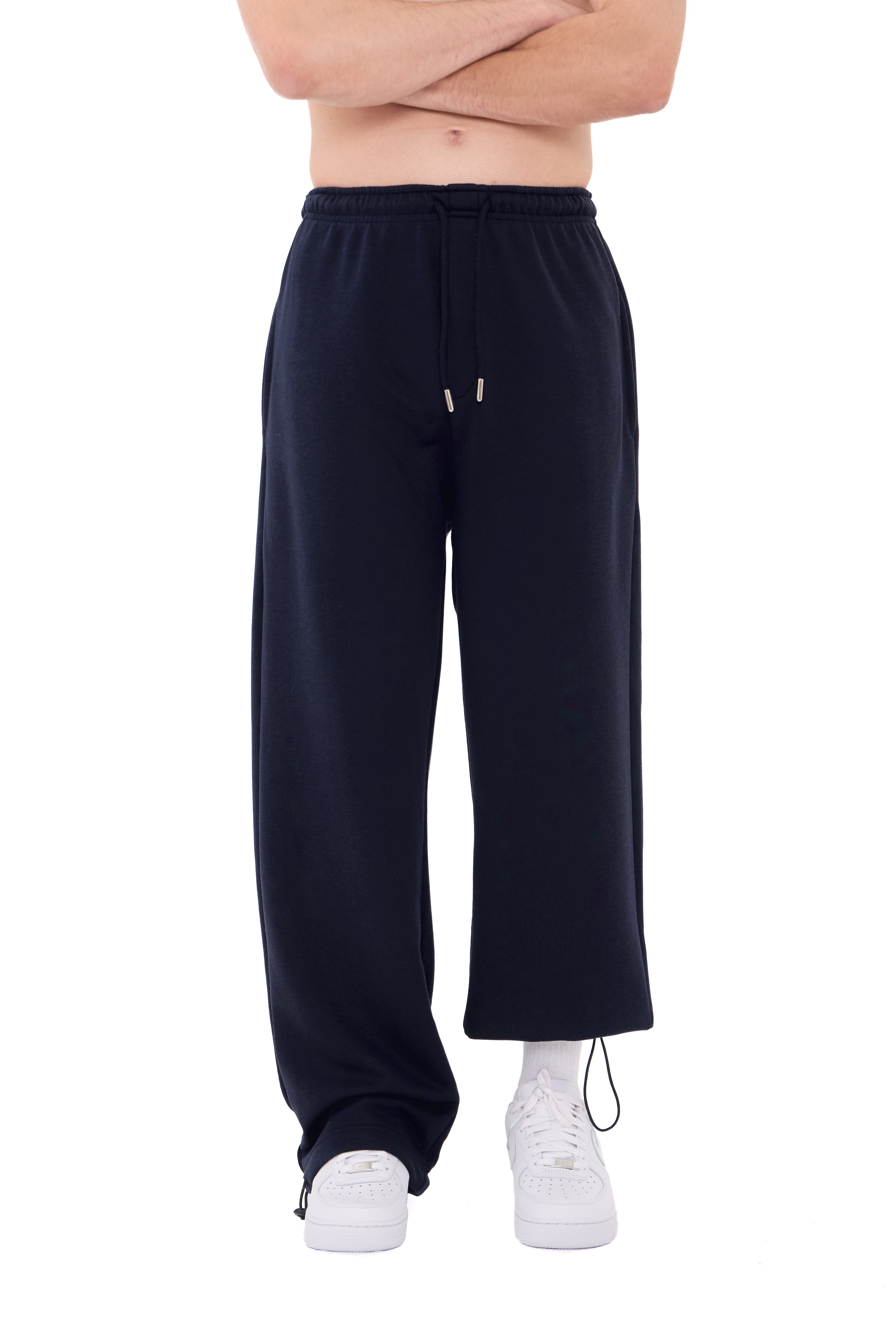  Hitup Premium Basic Ayarlanabilir Paça Oversize Eşofman Altı  - LACİVERT