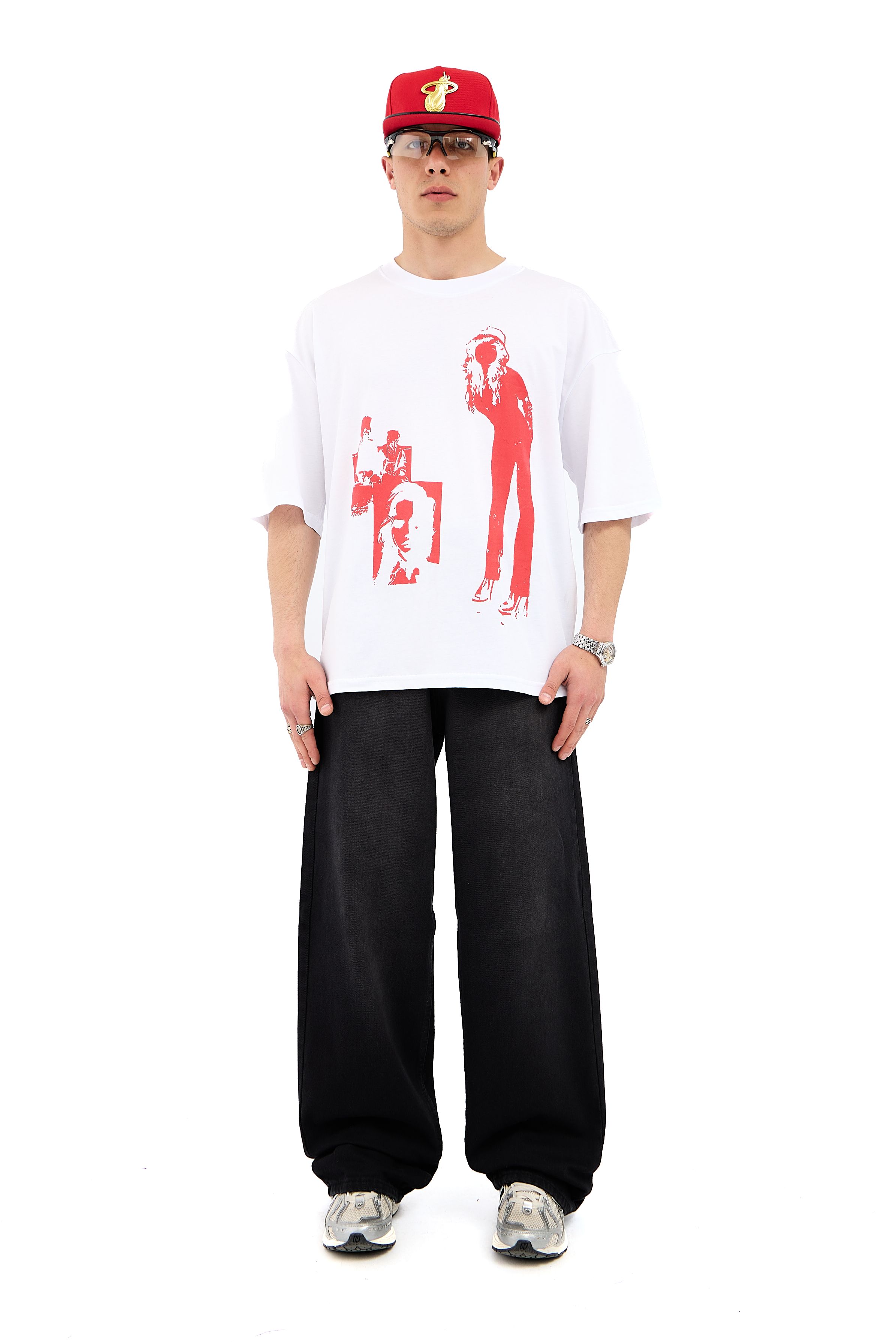 Basic Siyah Super Baggy Jean