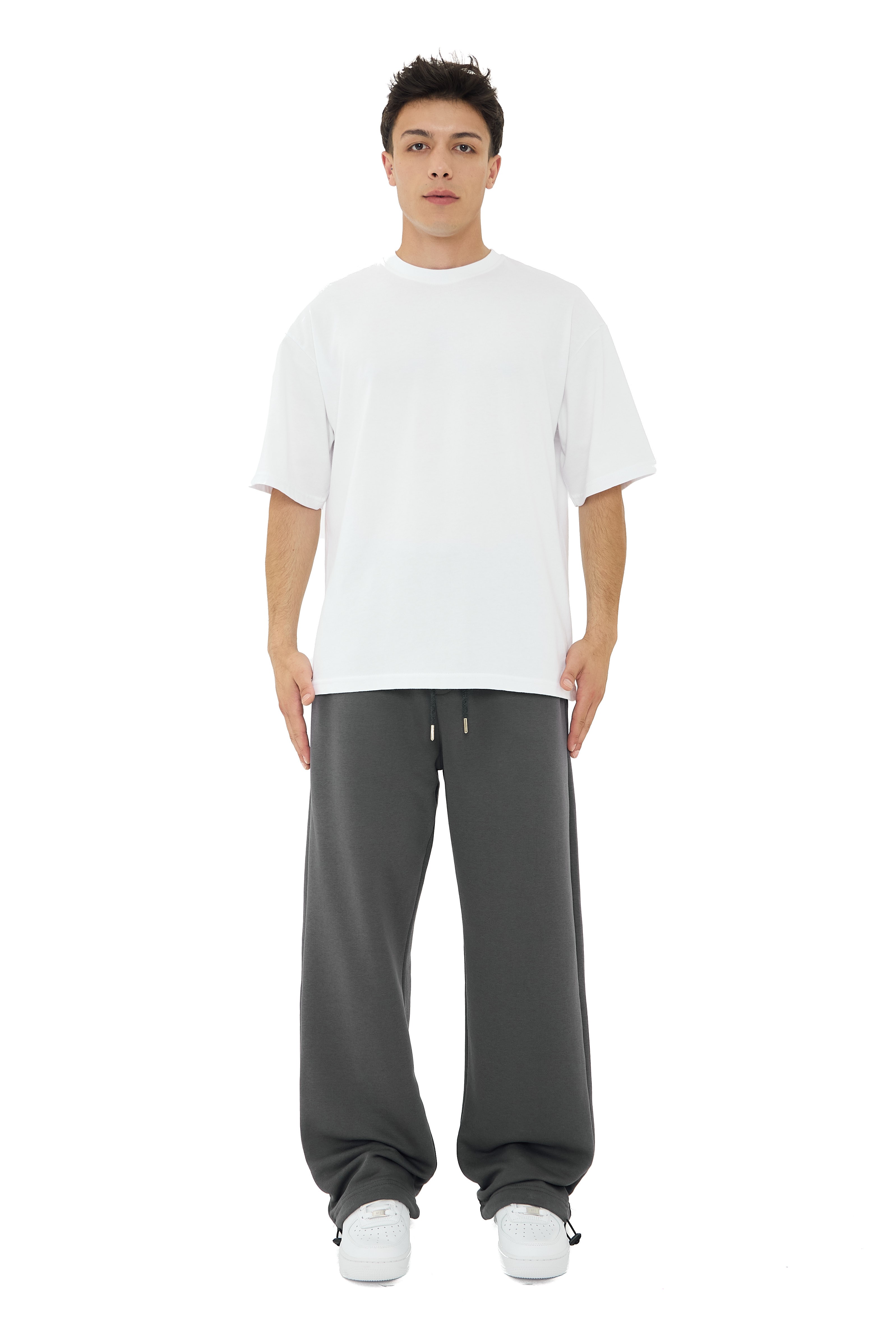  Hitup Premium Basic Ayarlanabilir Paça Oversize Eşofman Altı  - ANTRASİT