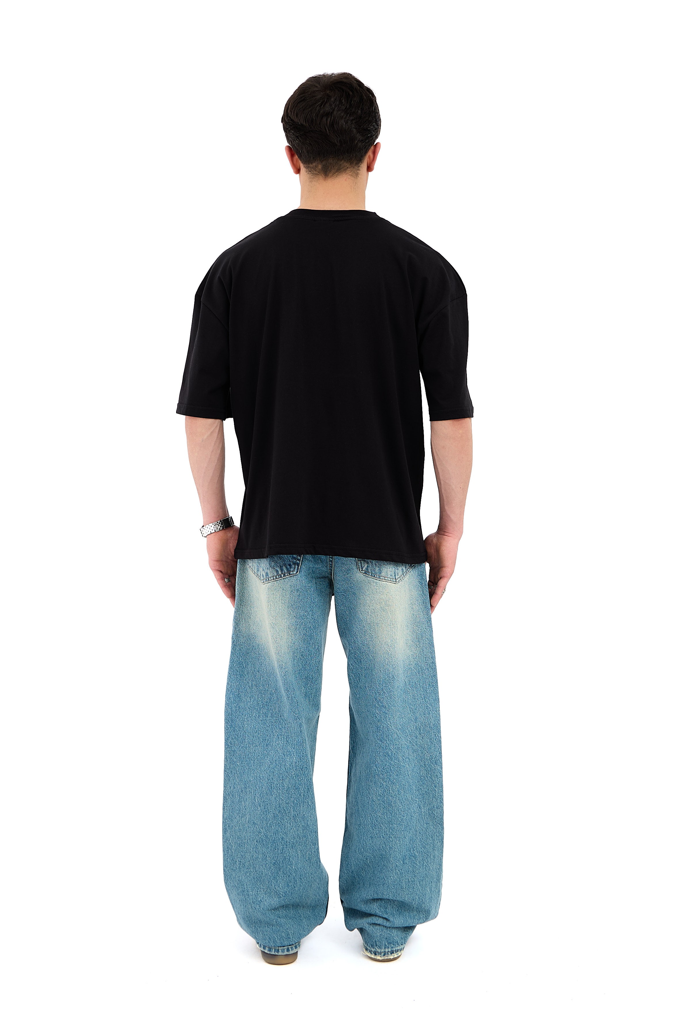Ghost Baskı Detay Oversize Tişört