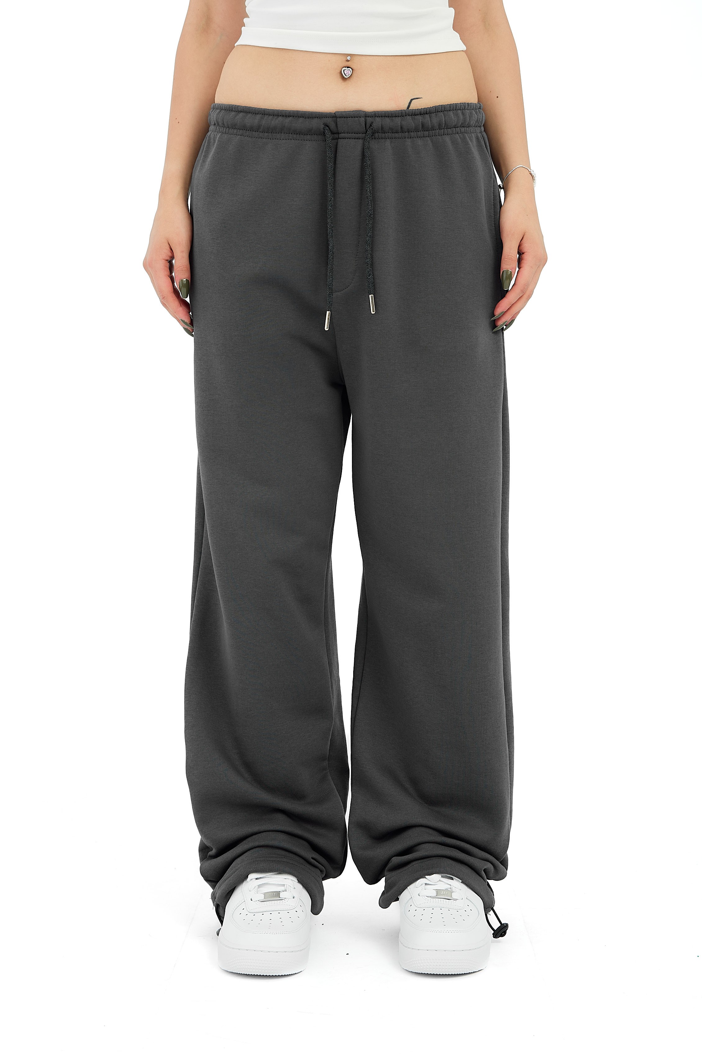  Hitup Premium Basic Ayarlanabilir Paça Oversize Eşofman Altı  - ANTRASİT