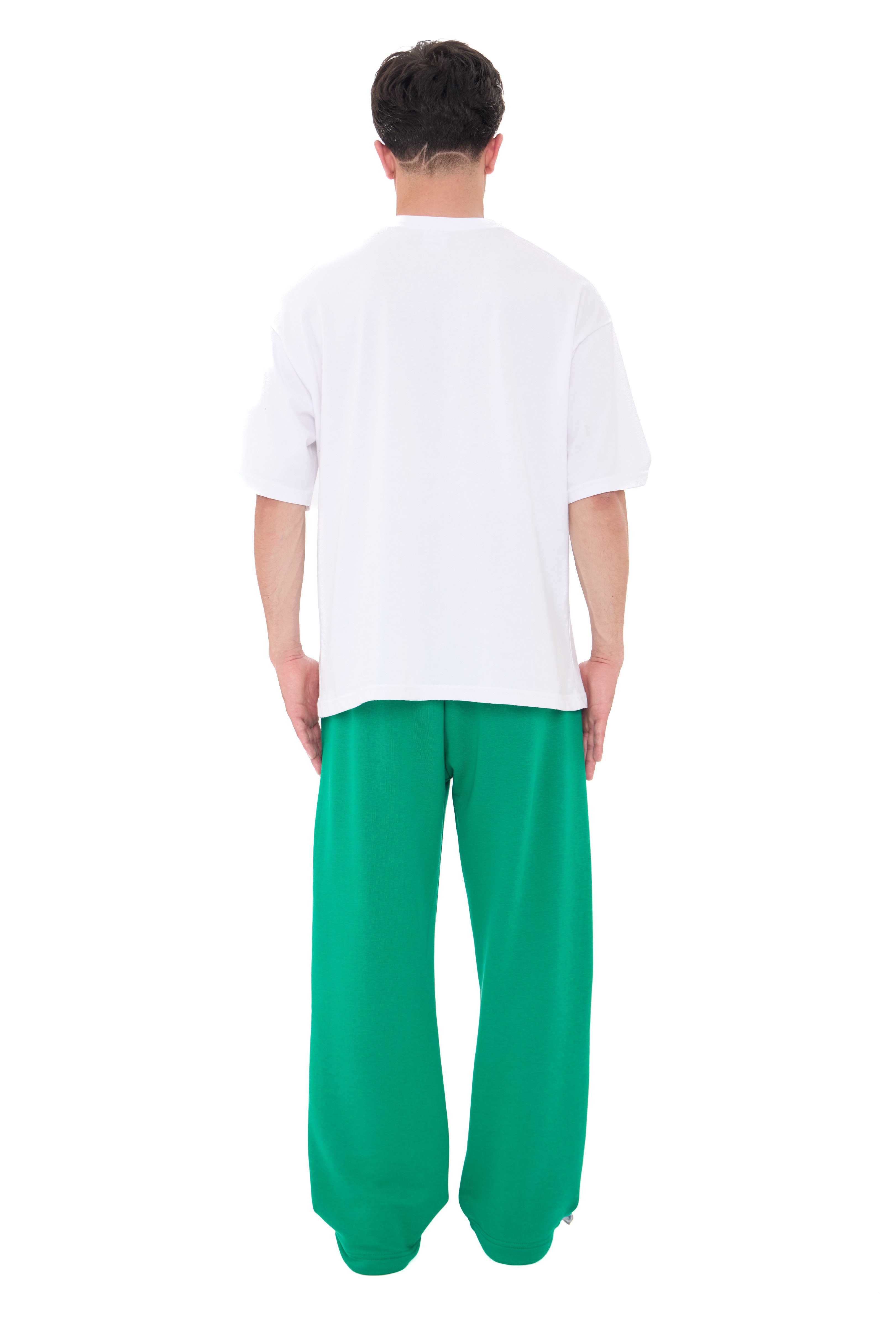  Hitup Premium Basic Ayarlanabilir Paça Oversize Eşofman Altı  - YEŞİL