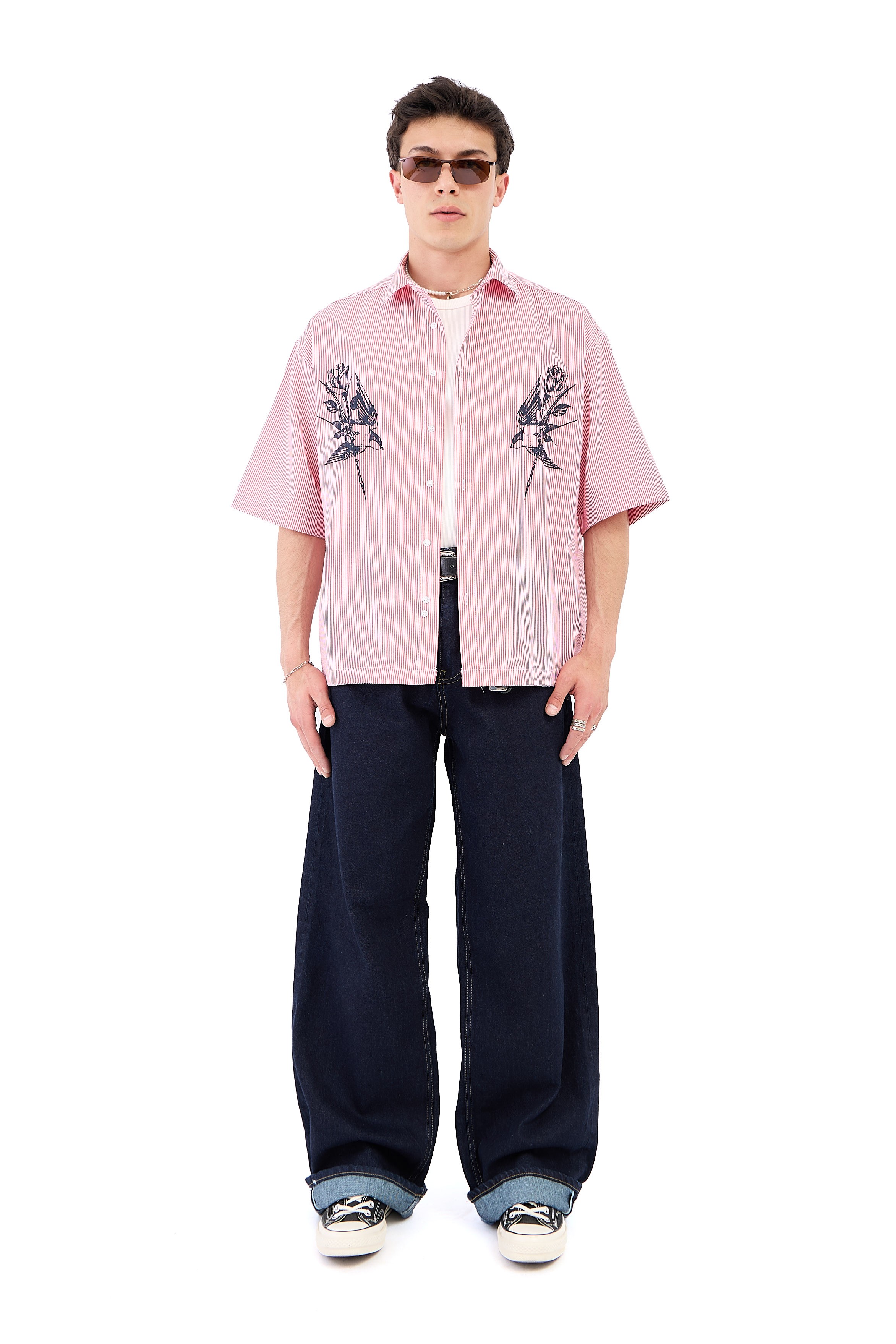 Premium Rins Yıkma Lacivert Baggy Jean 