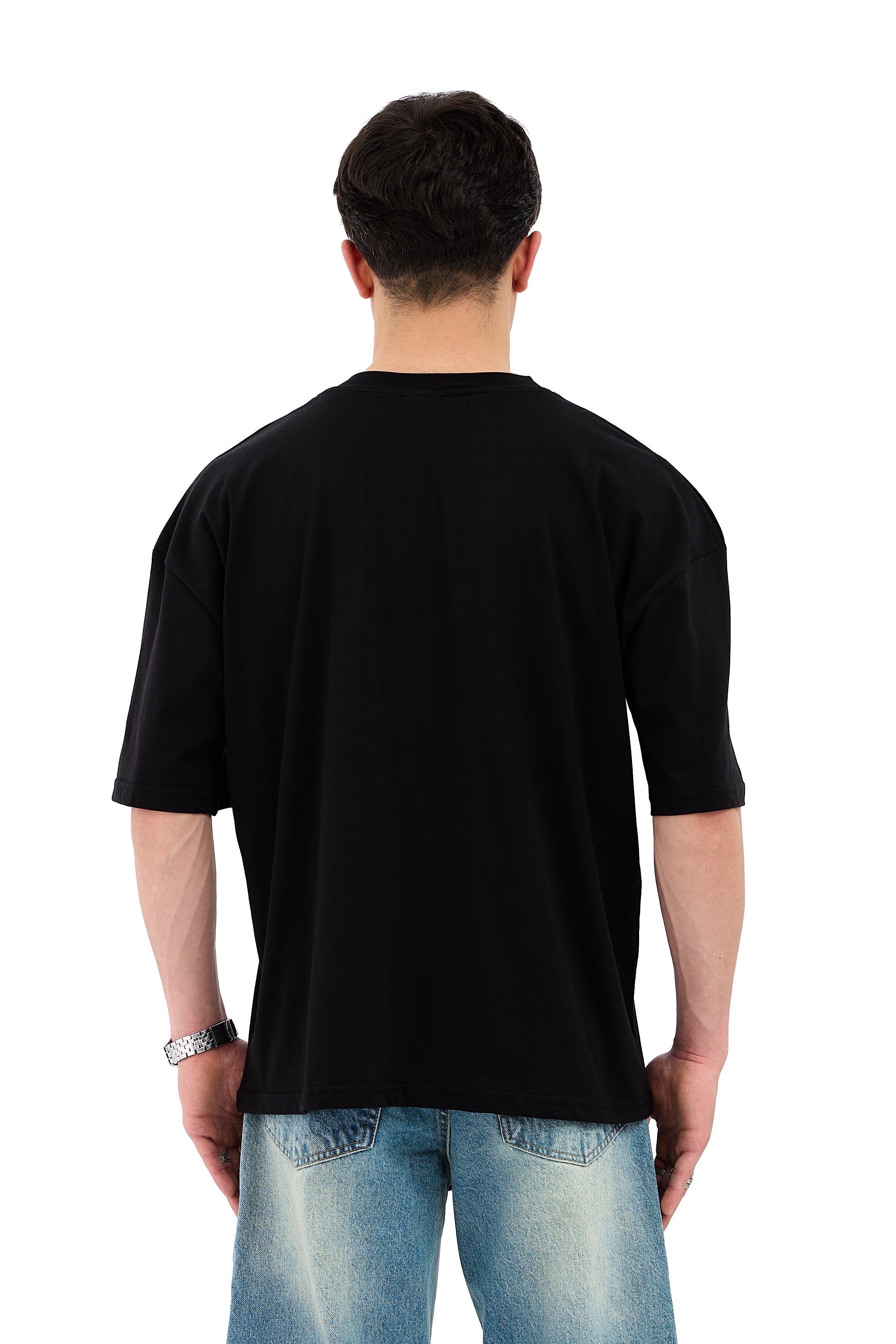 Ghost Baskı Detay Oversize Tişört