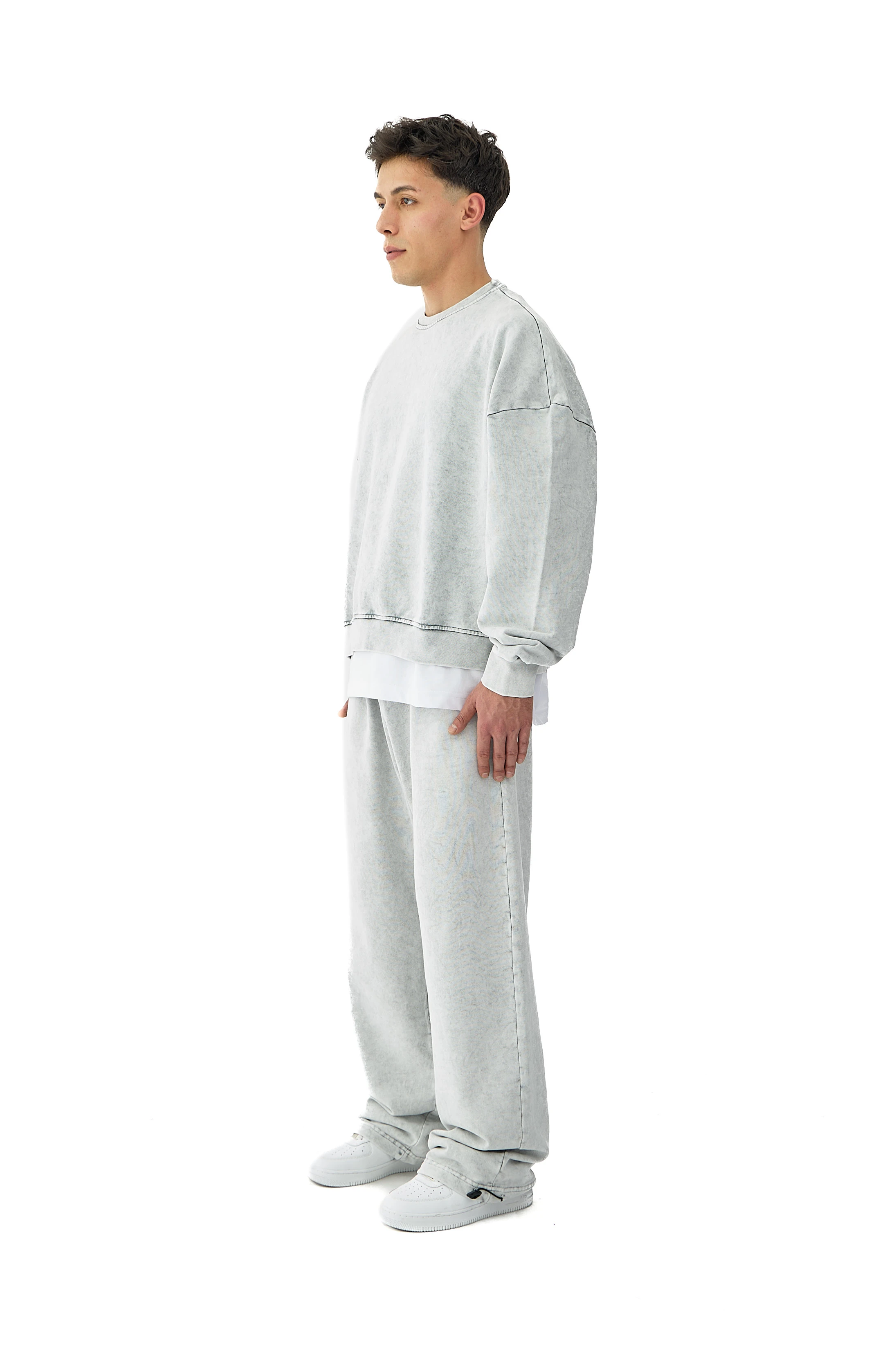  Oil Washed Yıkamalı Oversize Sweatshirt - MİNT