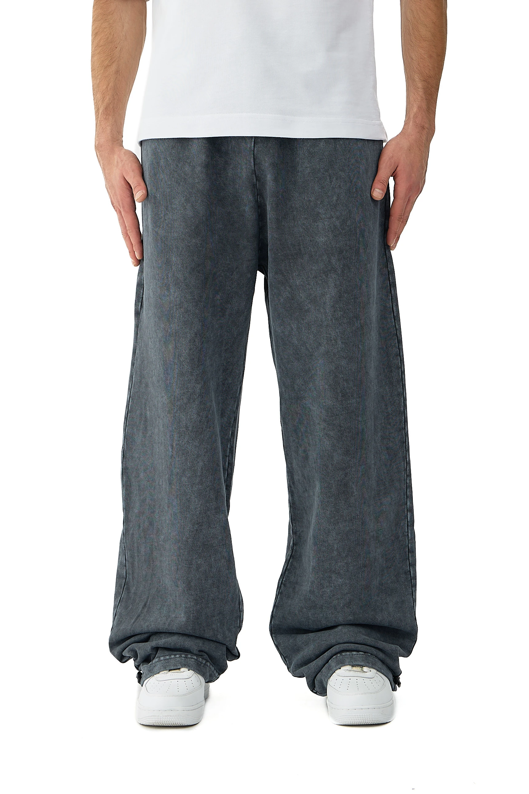 Oil Washed Yıkamalı Ayarlanabilir Paça Oversize Eşofman Altı - ANTRASİT