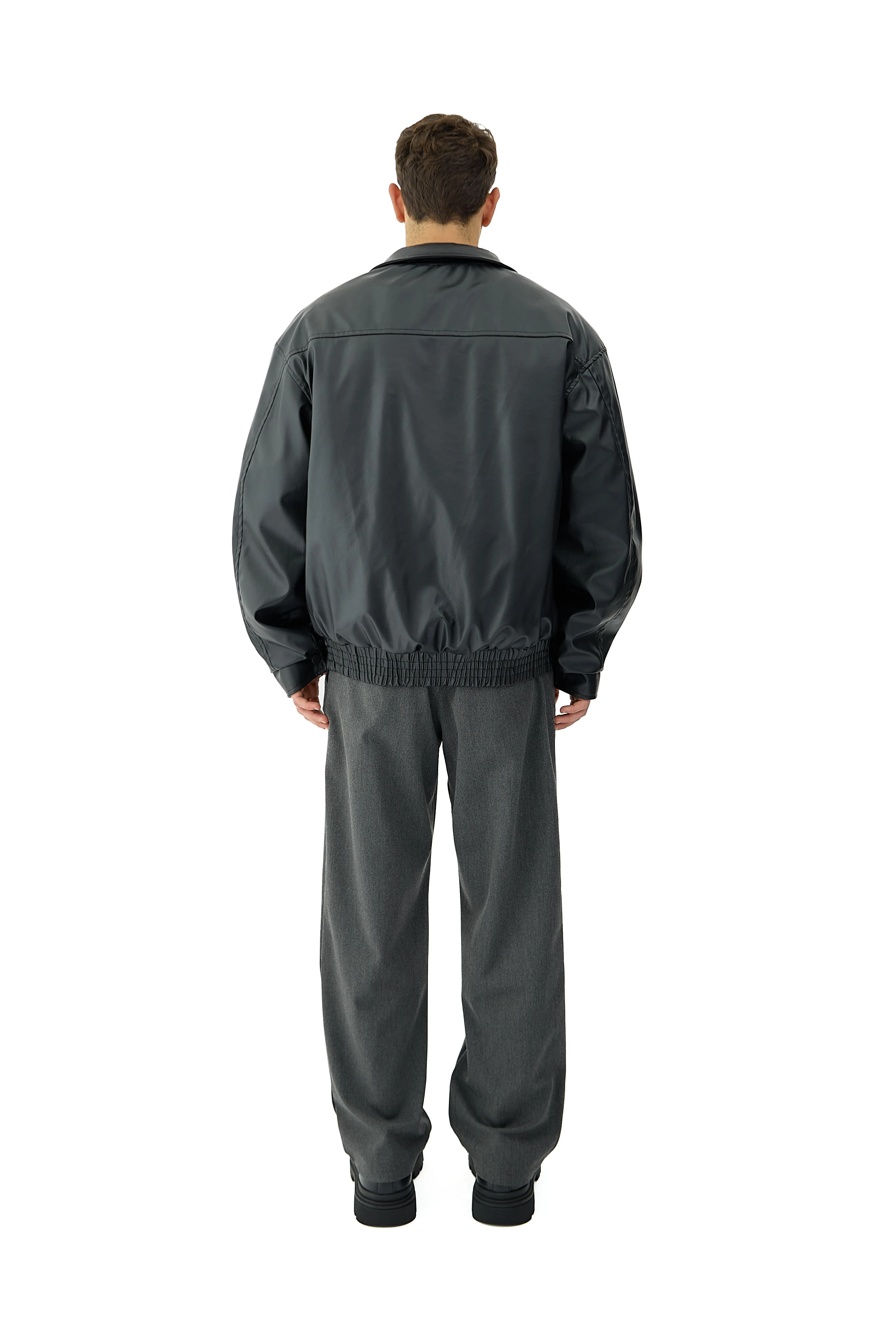 90's Oversize Bomber Deri Ceket