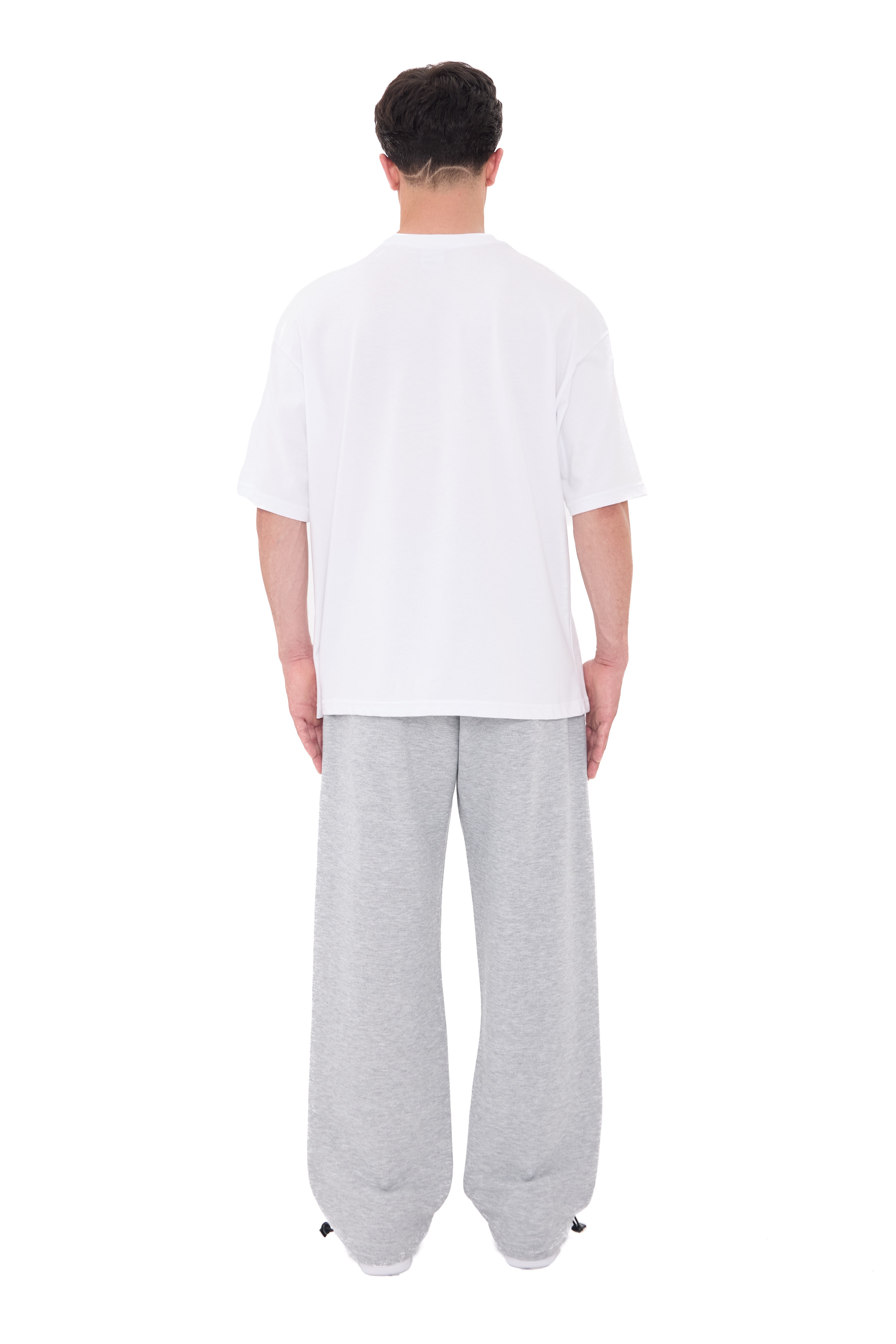  Hitup Nakışlı Premium Ayarlanabilir Paça Oversize Eşofman Altı  - GRİMELANJ