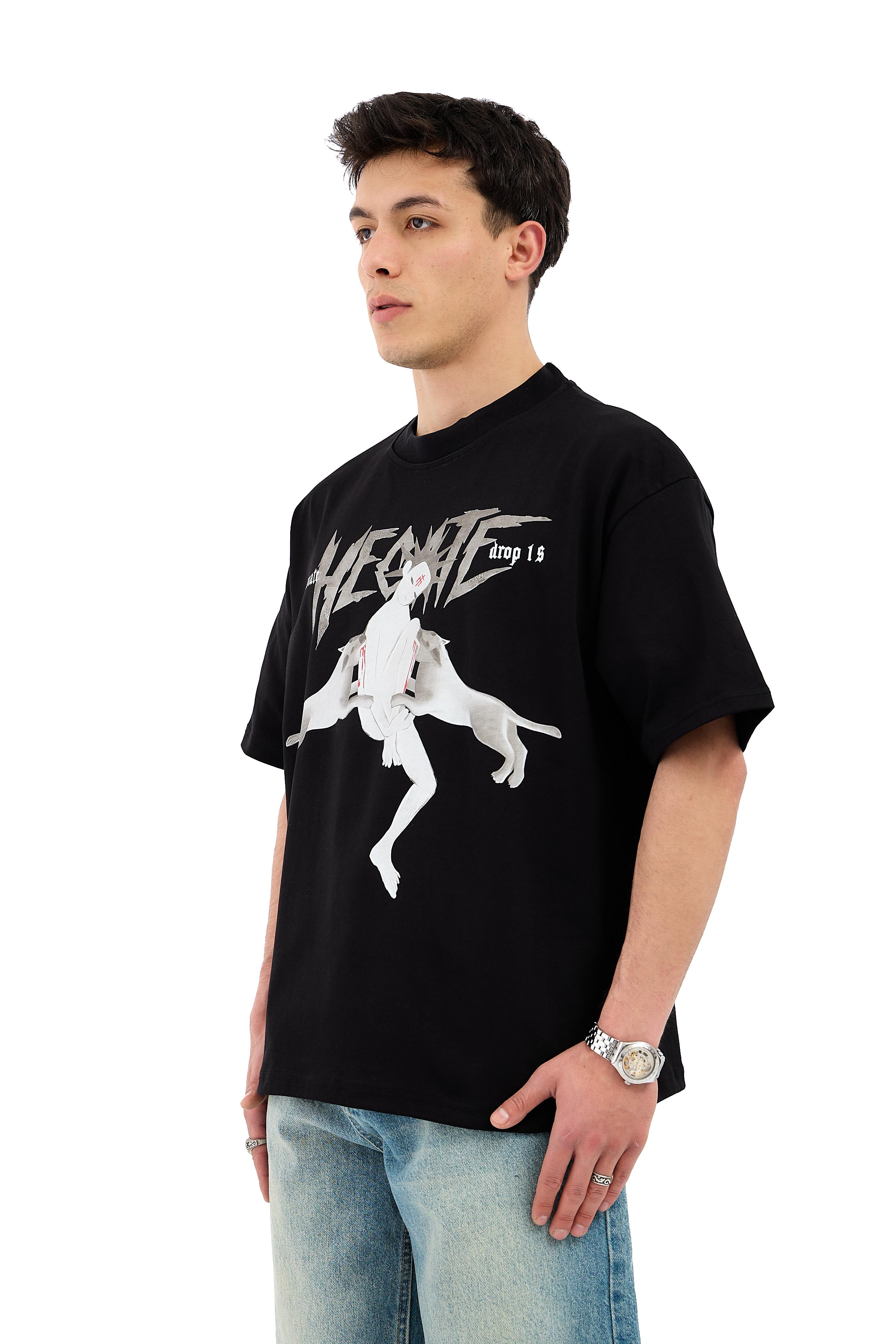 Hecate Baskı Detay Oversize Tişört