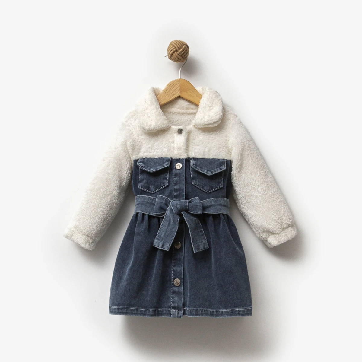 Kız Çocuk Welsoft Kumaş ve Kot Elbise