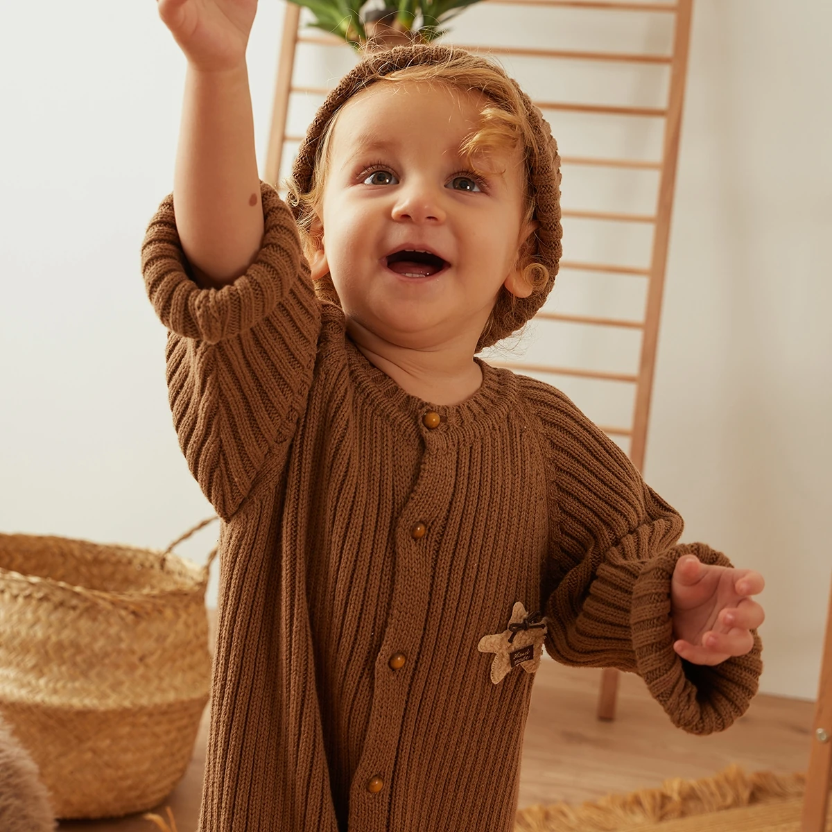 3-9 Ay Fitilli Örgü Tulum Unisex