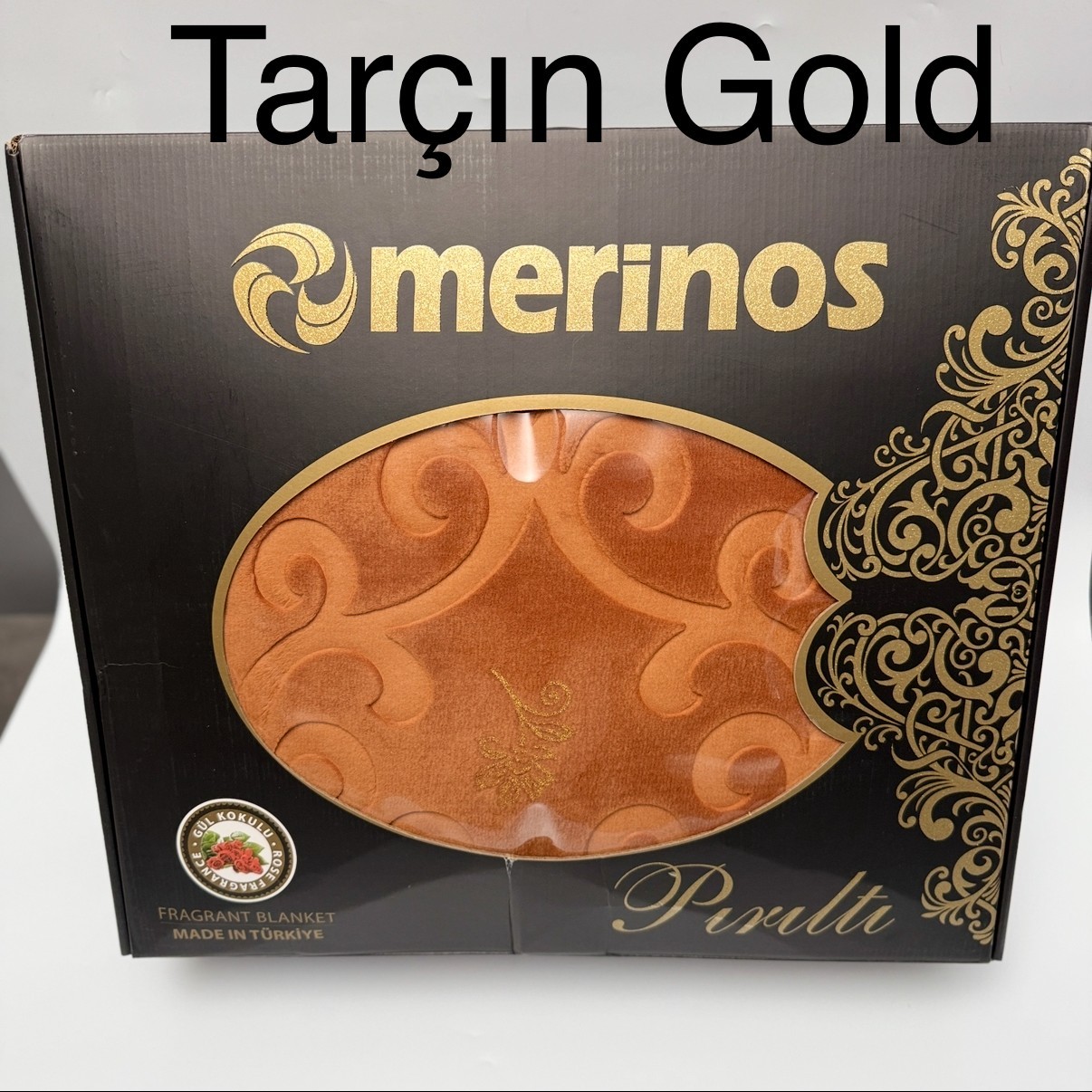 MERİNOS ÇEYİZLİK PIRILTI BATTANİYE - tarçın gold