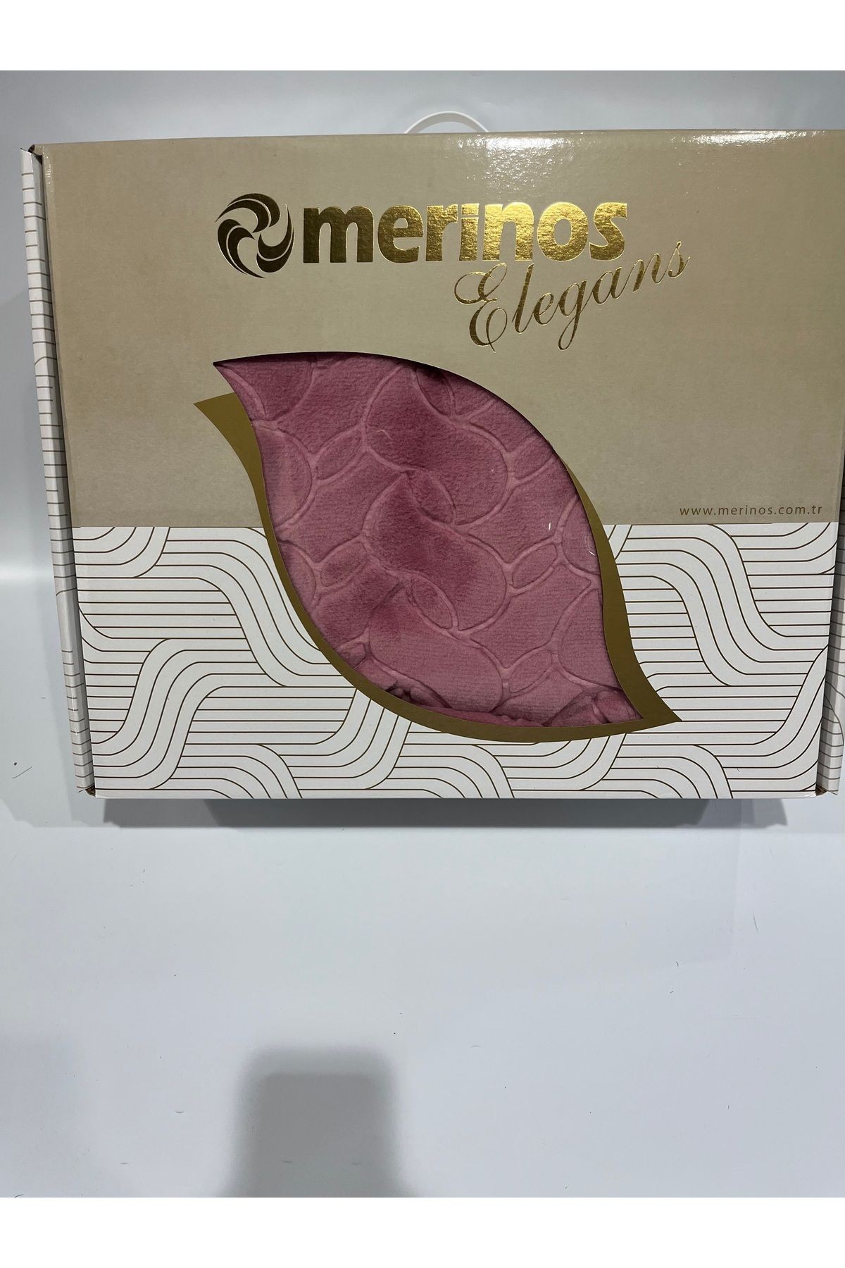 MERİNOS ELEGANCE TEK KİŞİLİK BATTANİYE - gül kurusu