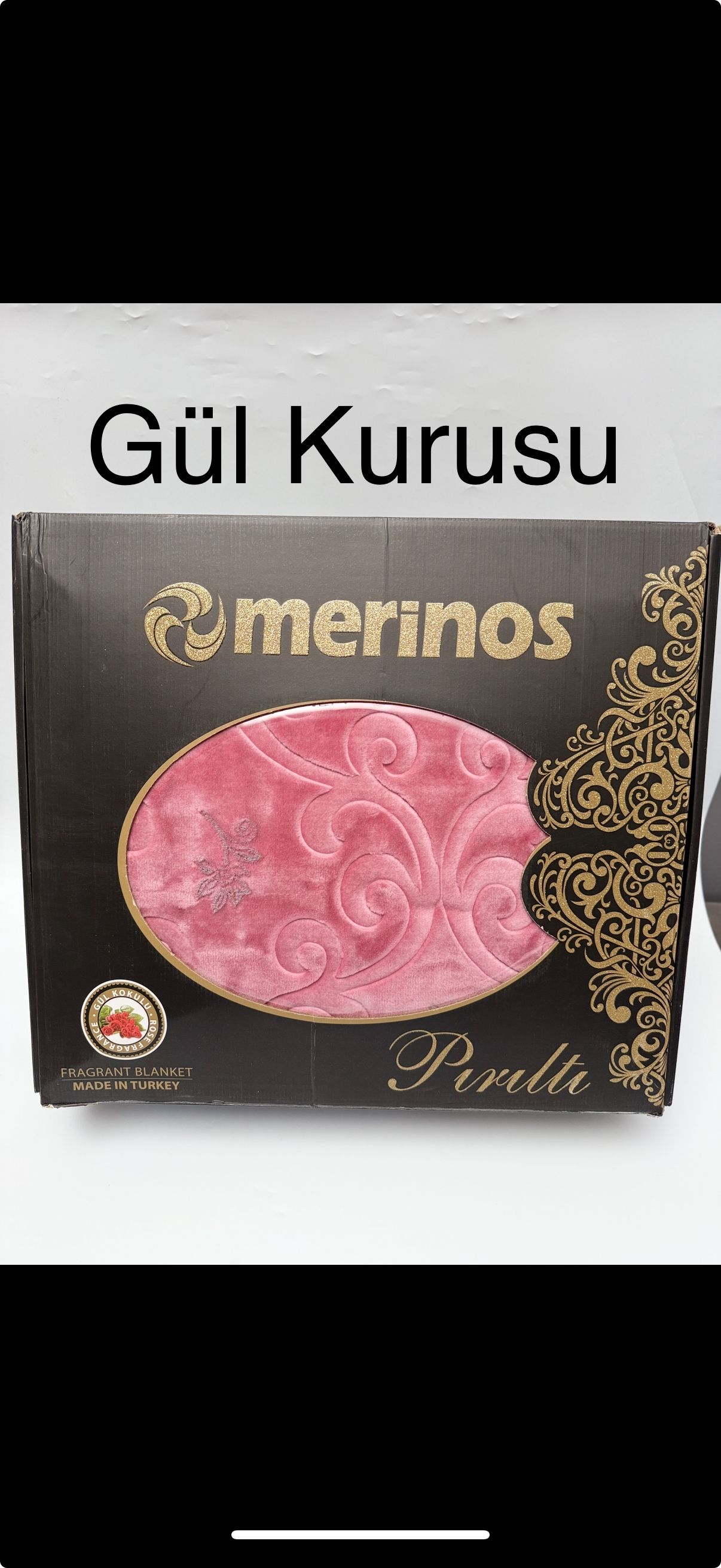 MERİNOS ÇEYİZLİK PIRILTI BATTANİYE - gül kurusu