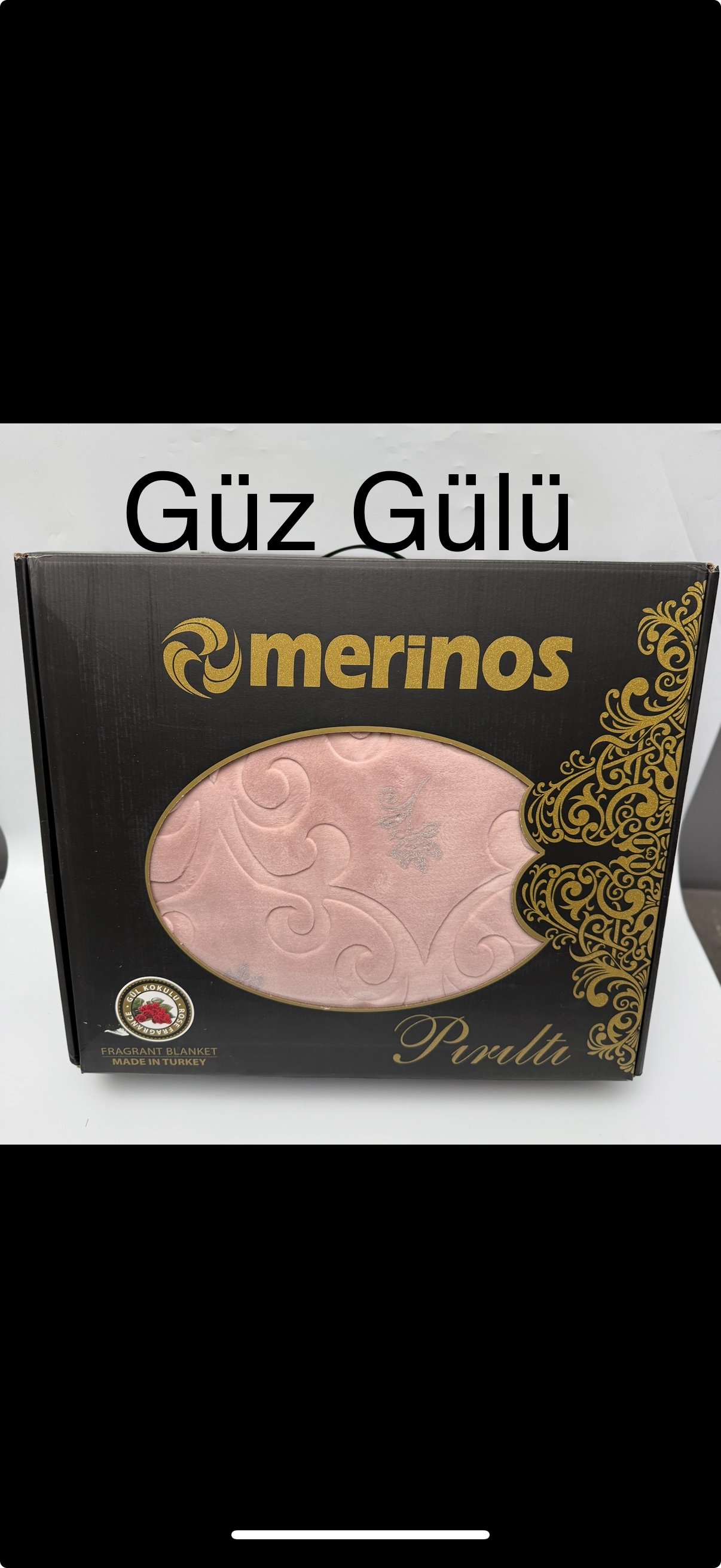 MERİNOS ÇEYİZLİK PIRILTI BATTANİYE - güz gülü