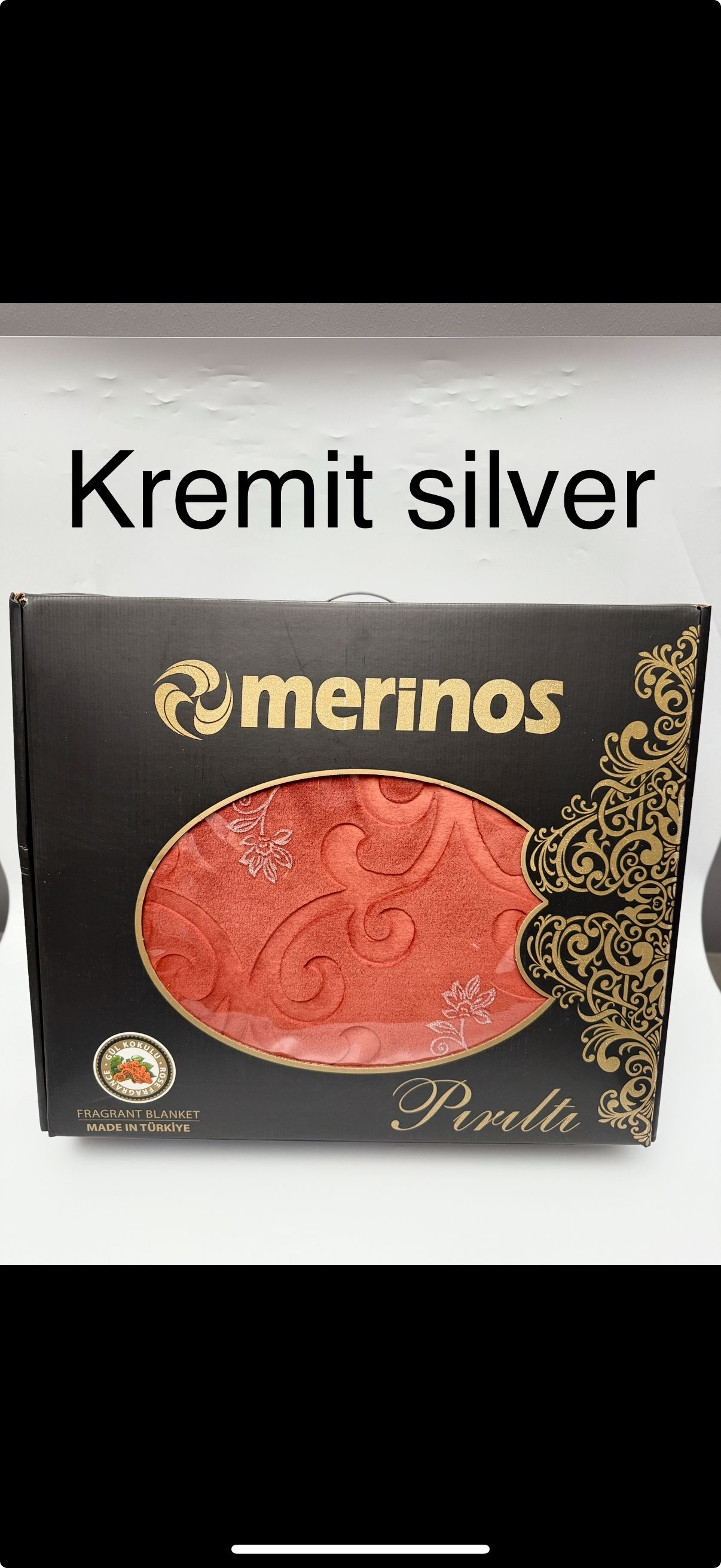 MERİNOS ÇEYİZLİK PIRILTI BATTANİYE - kiremit silver