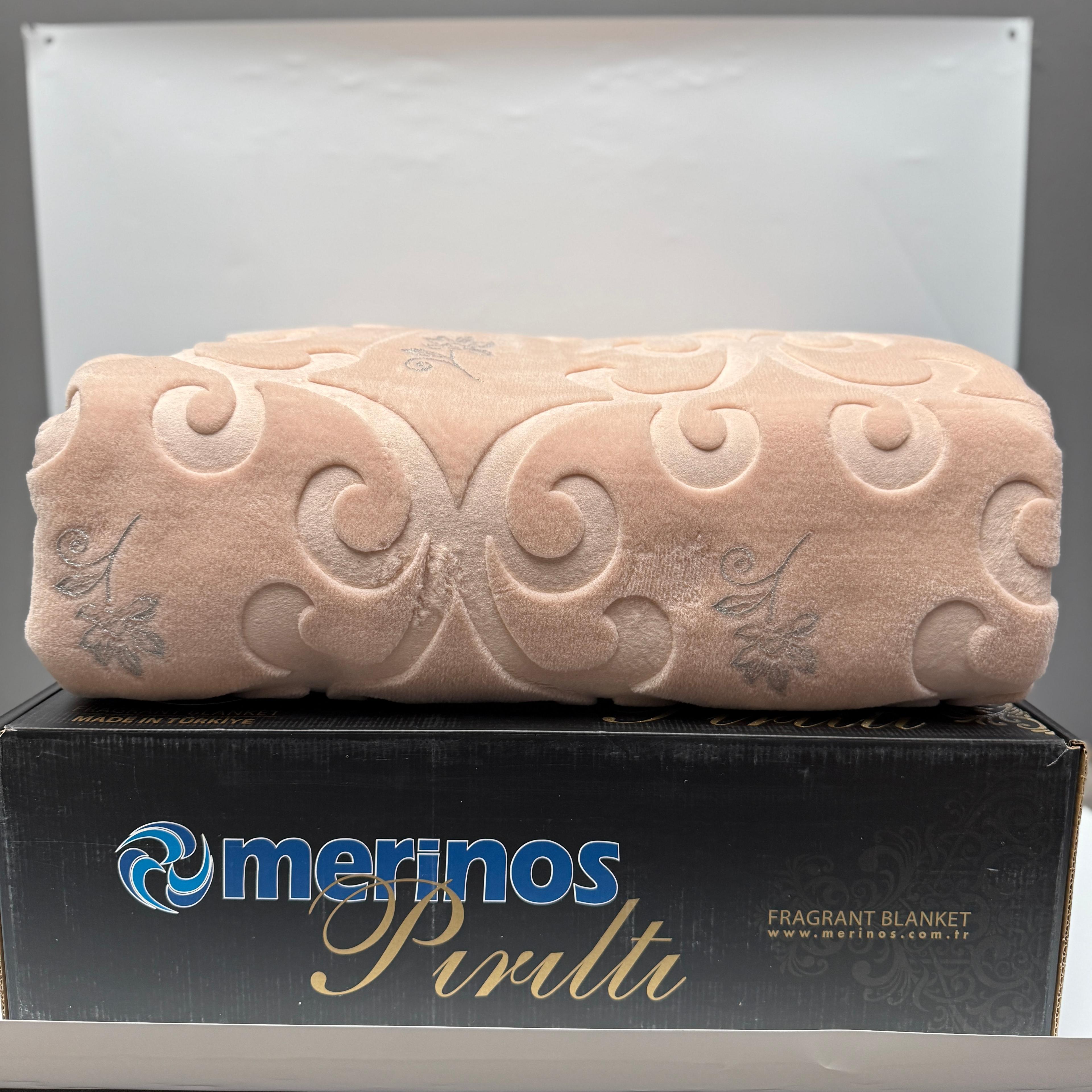 MERİNOS ÇEYİZLİK PIRILTI BATTANİYE - pudra silver