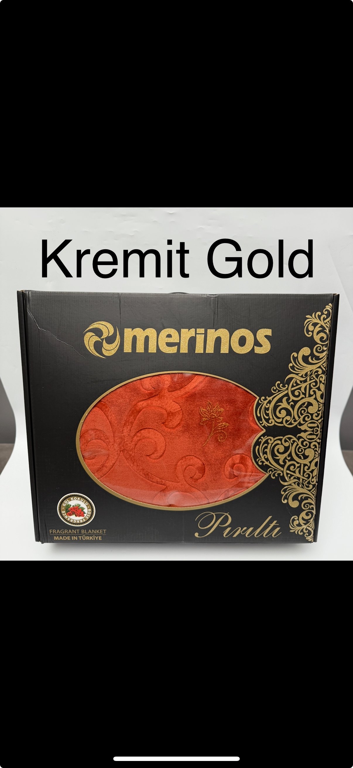 MERİNOS ÇEYİZLİK PIRILTI BATTANİYE - kiremit gold