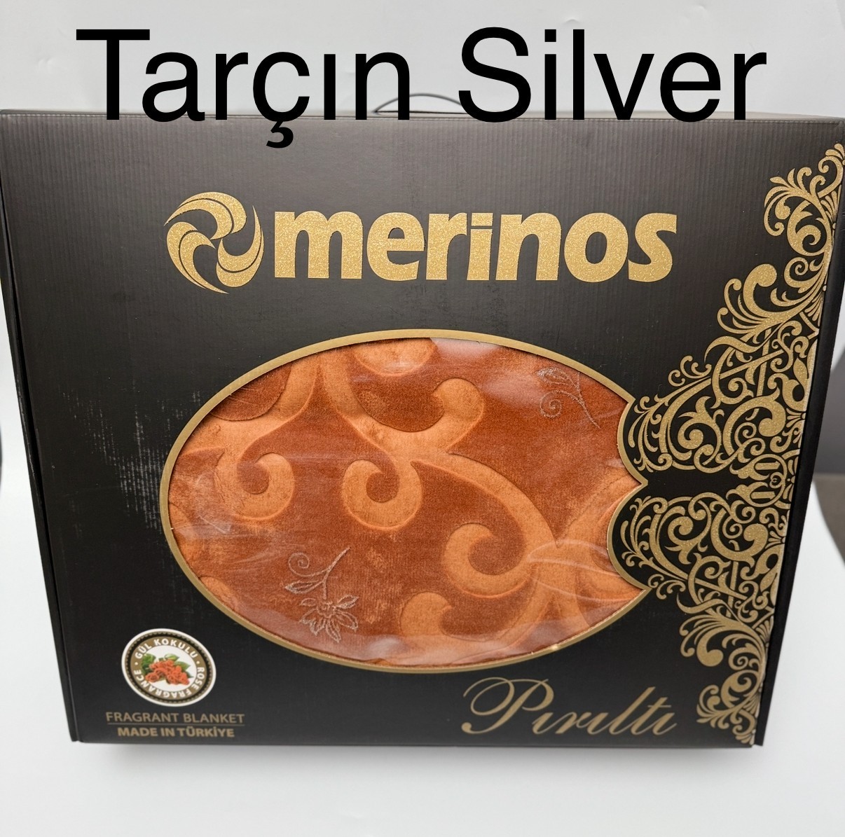 MERİNOS ÇEYİZLİK PIRILTI BATTANİYE - tarçın silver