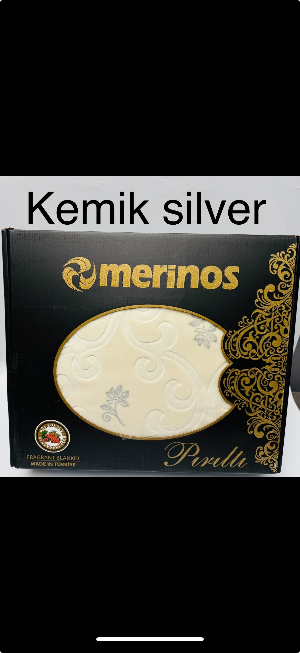 MERİNOS ÇEYİZLİK PIRILTI BATTANİYE - kemi̇k-si̇lver