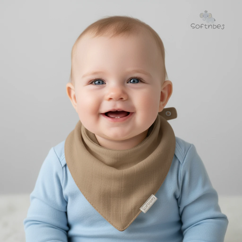 %100 Organik Müslin Bebek Önlüğü 