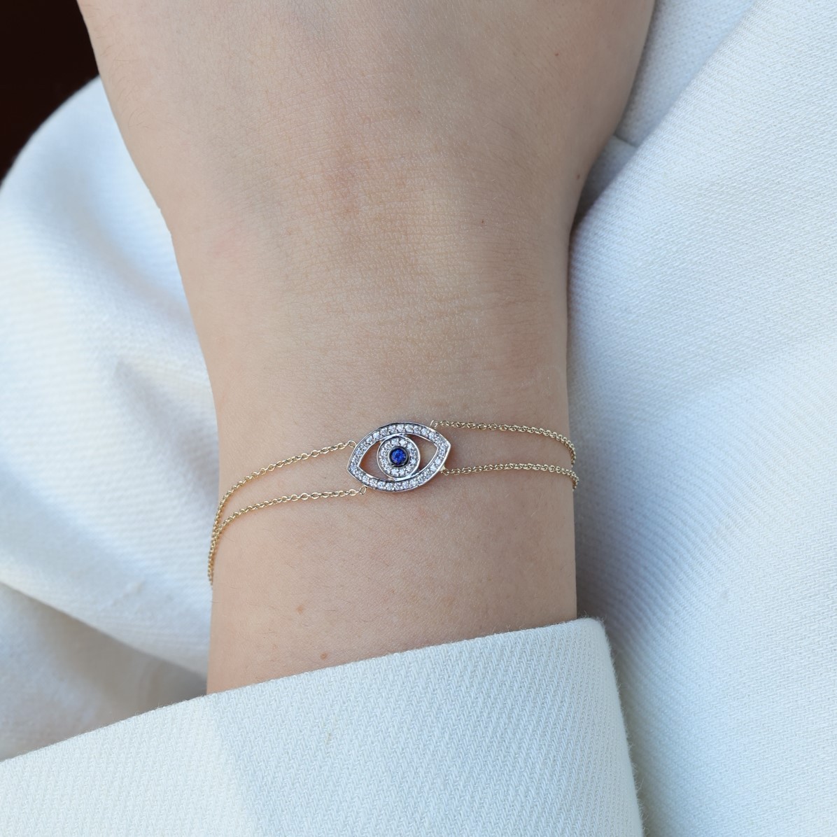 Evil Eye Nazar Pırlanta Bileklik