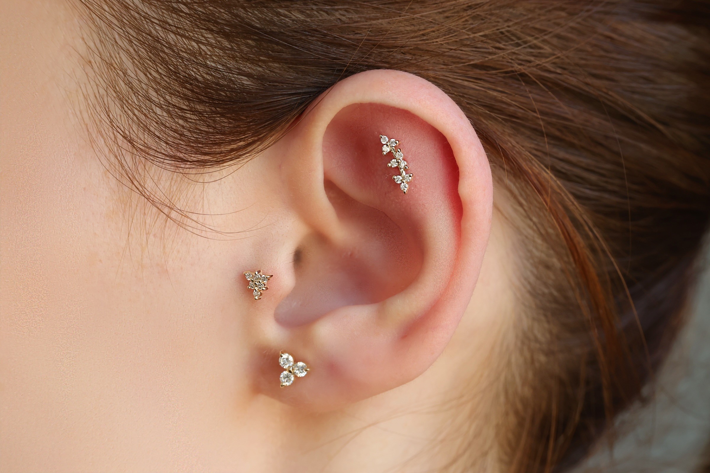 Leaf Diamond Piercing