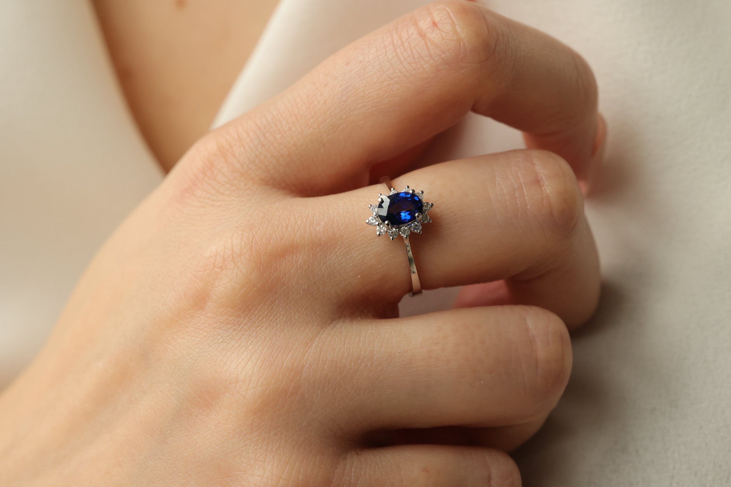 Sapphire Diamond Ring