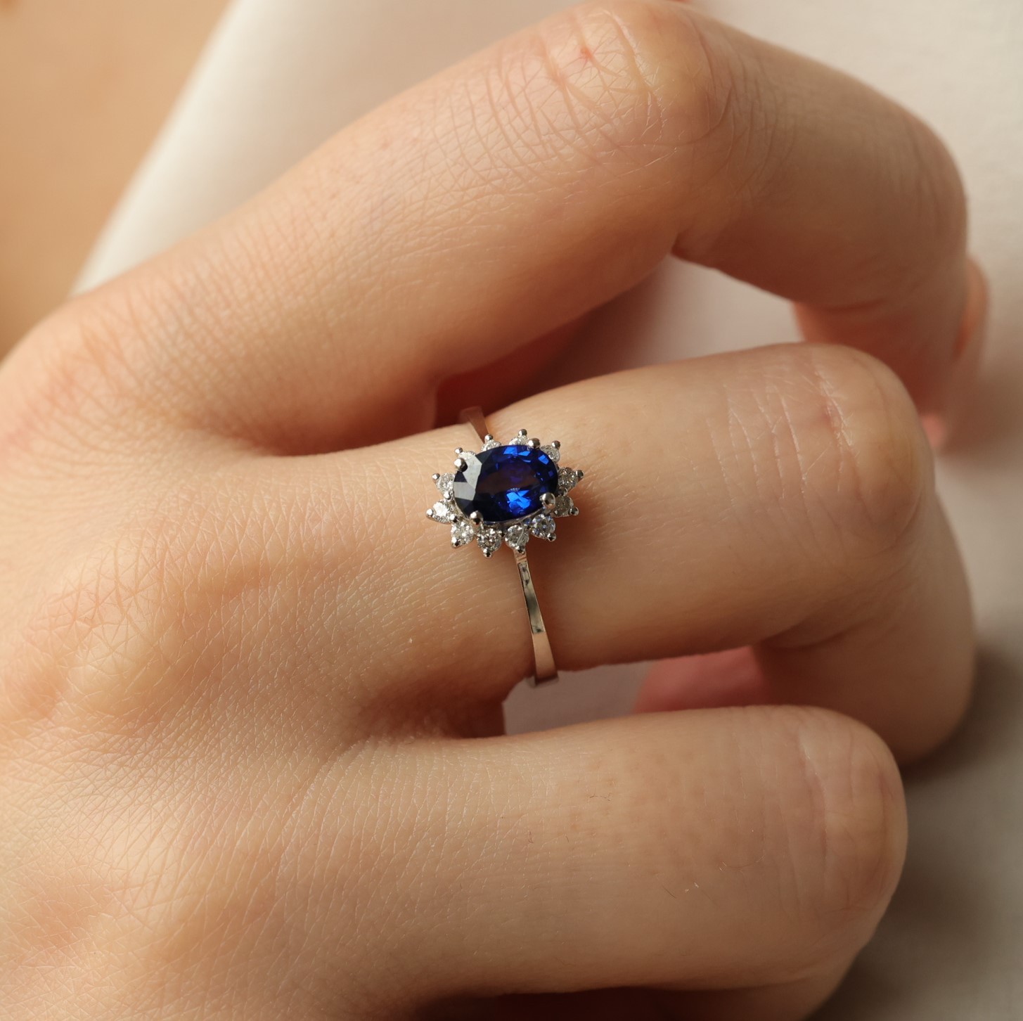 Sapphire Diamond Ring