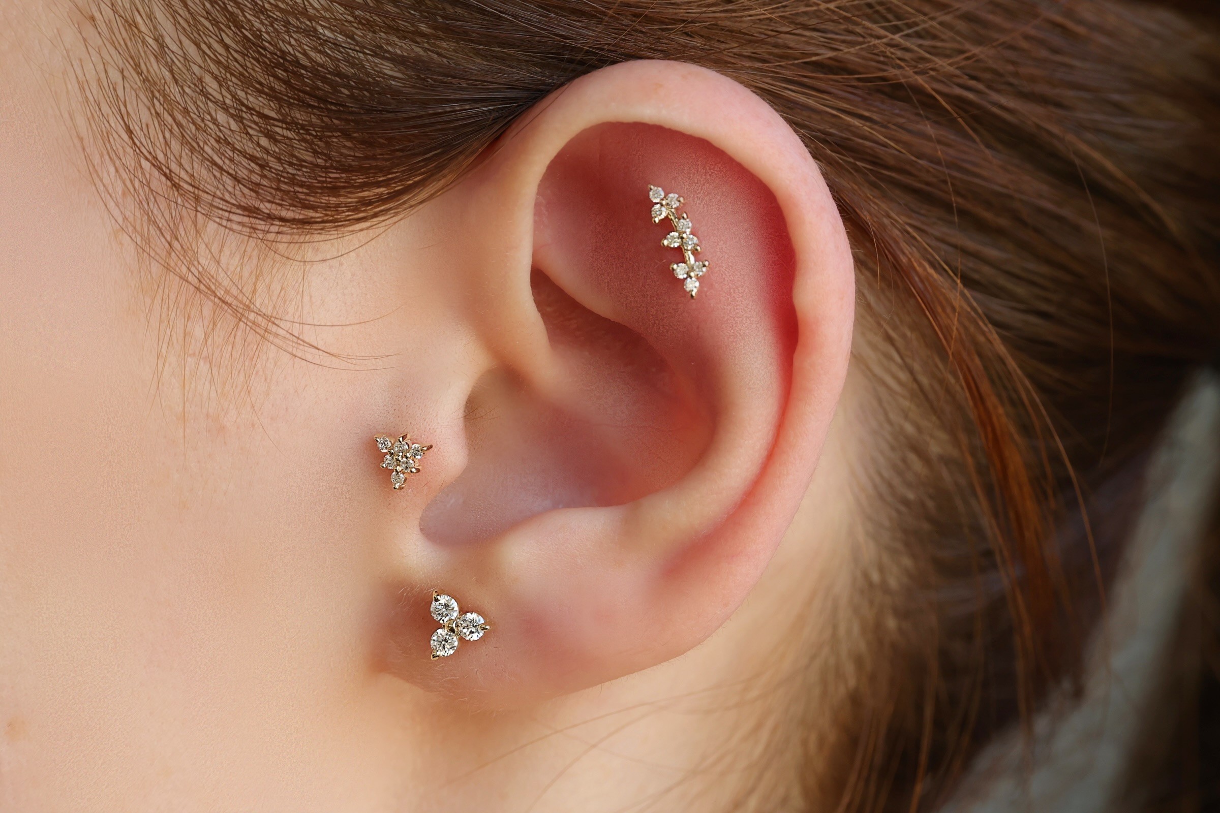 Leaf Diamond Piercing