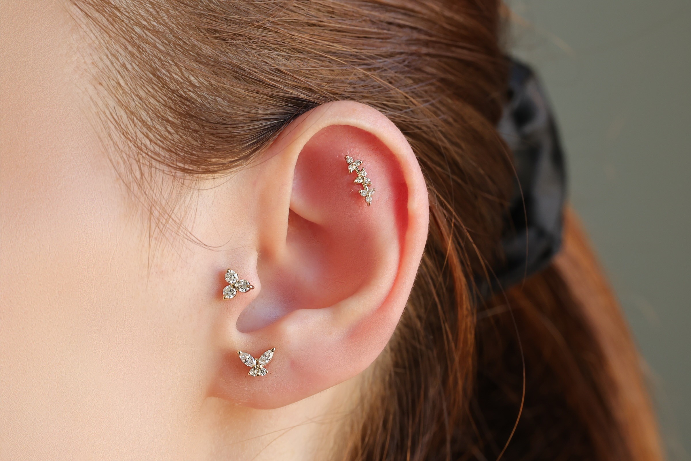 Leaf Diamond Piercing