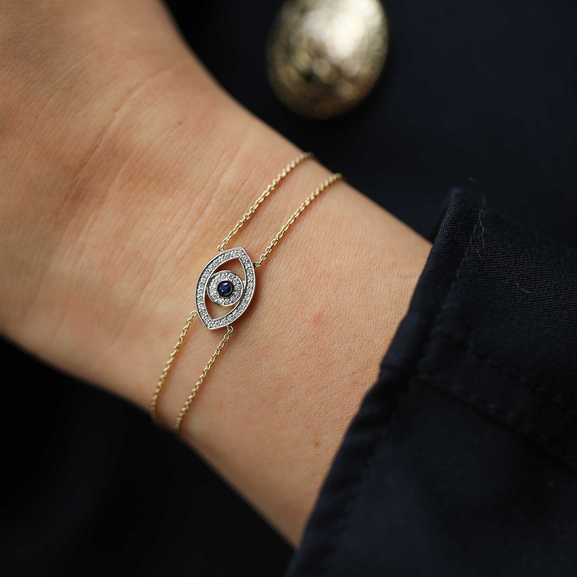 Evil Eye Nazar Pırlanta Bileklik