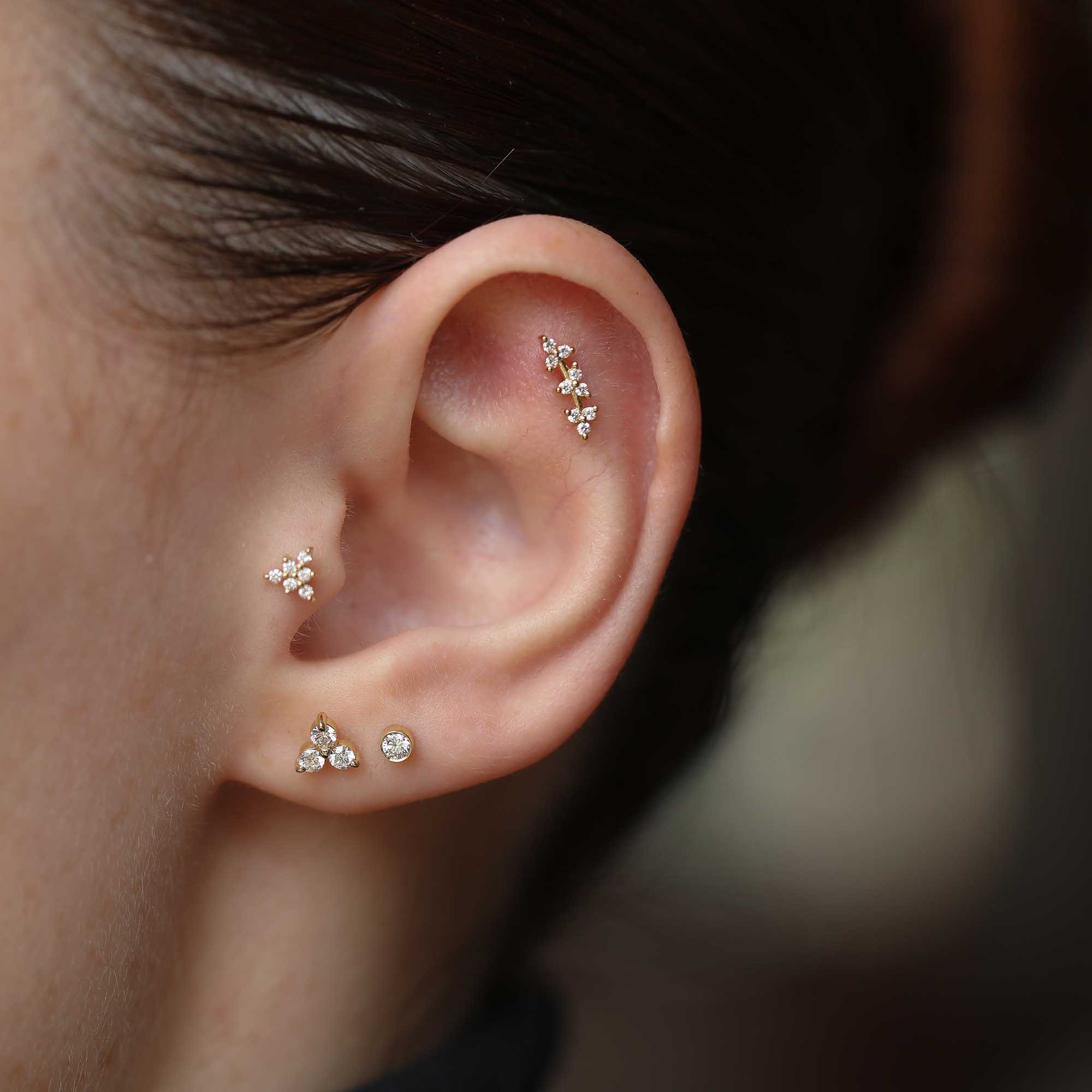 Leaf Diamond Piercing