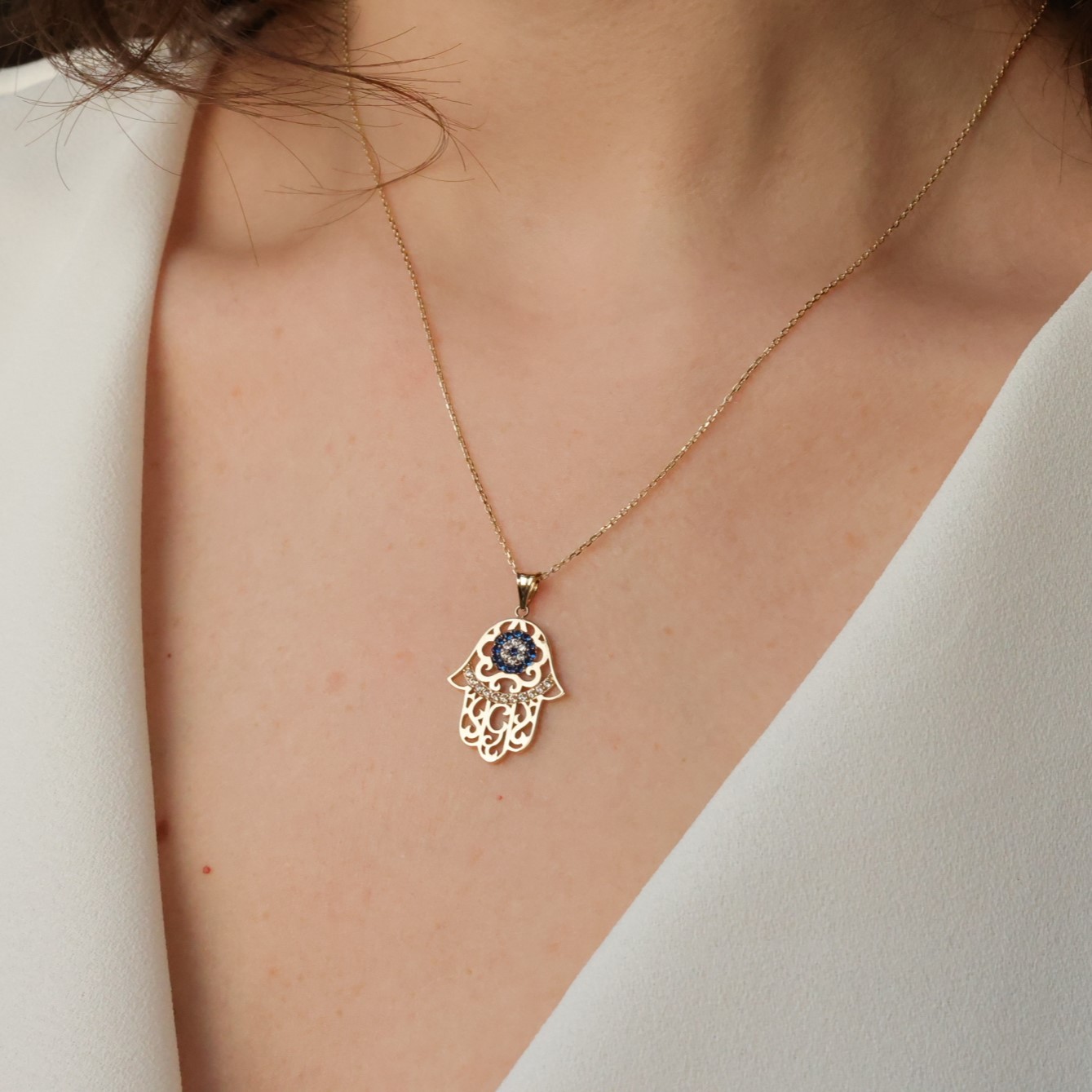 Evil Eye Hamsa Kolye Ucu/Kolye