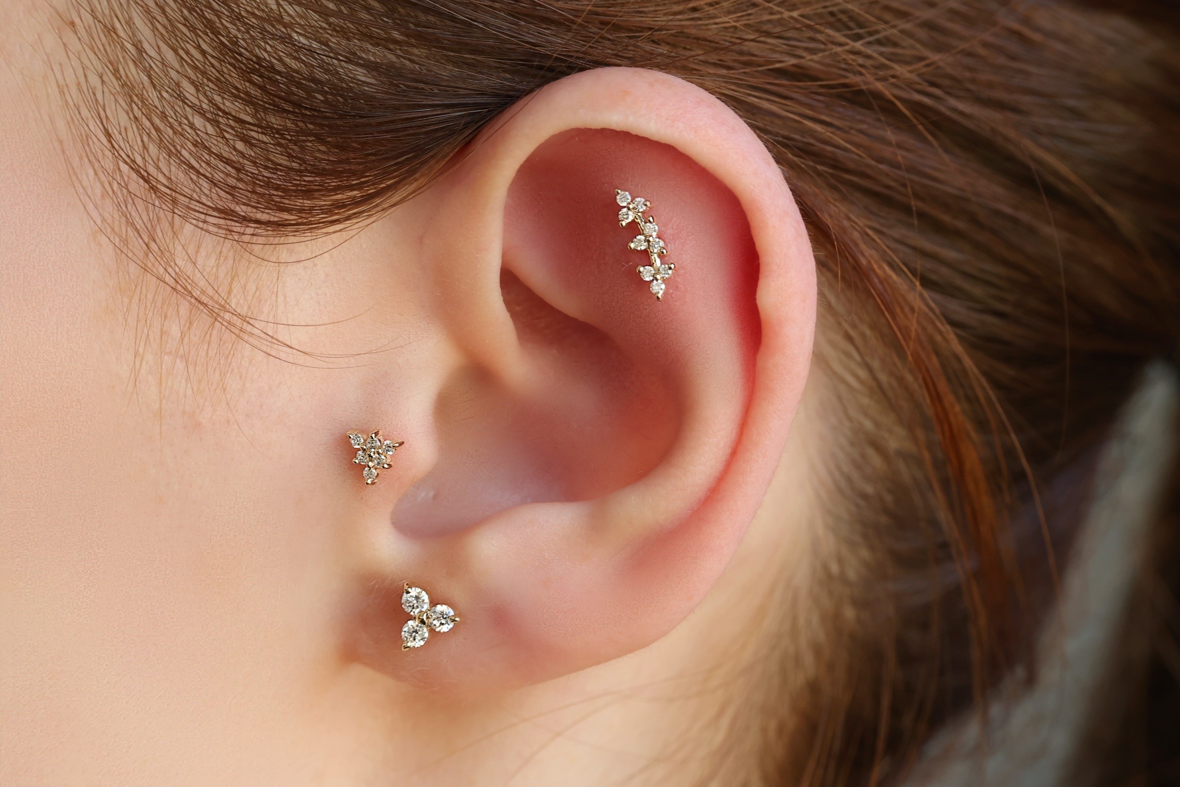 Leaf Diamond Piercing