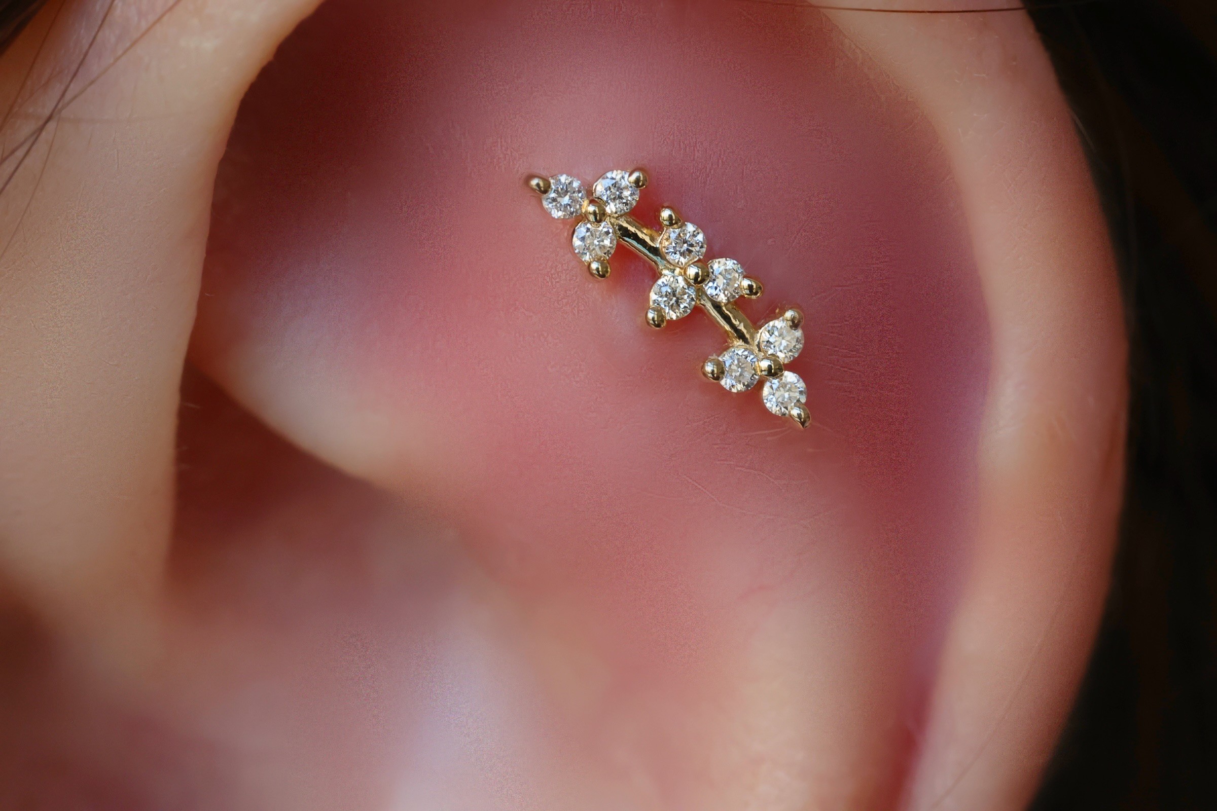 Leaf Diamond Piercing