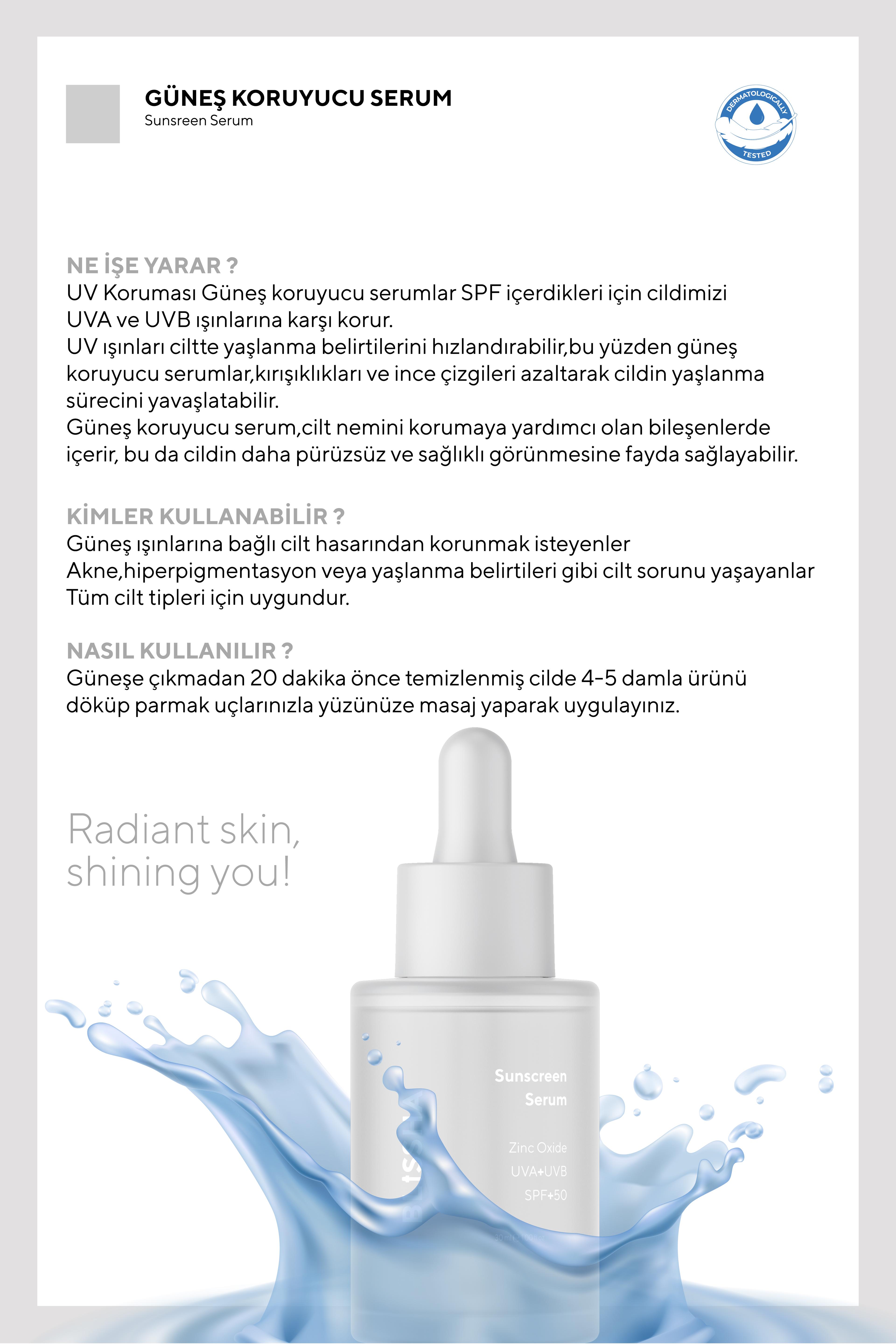 Güneş Koruyucu Serum 30 ML 