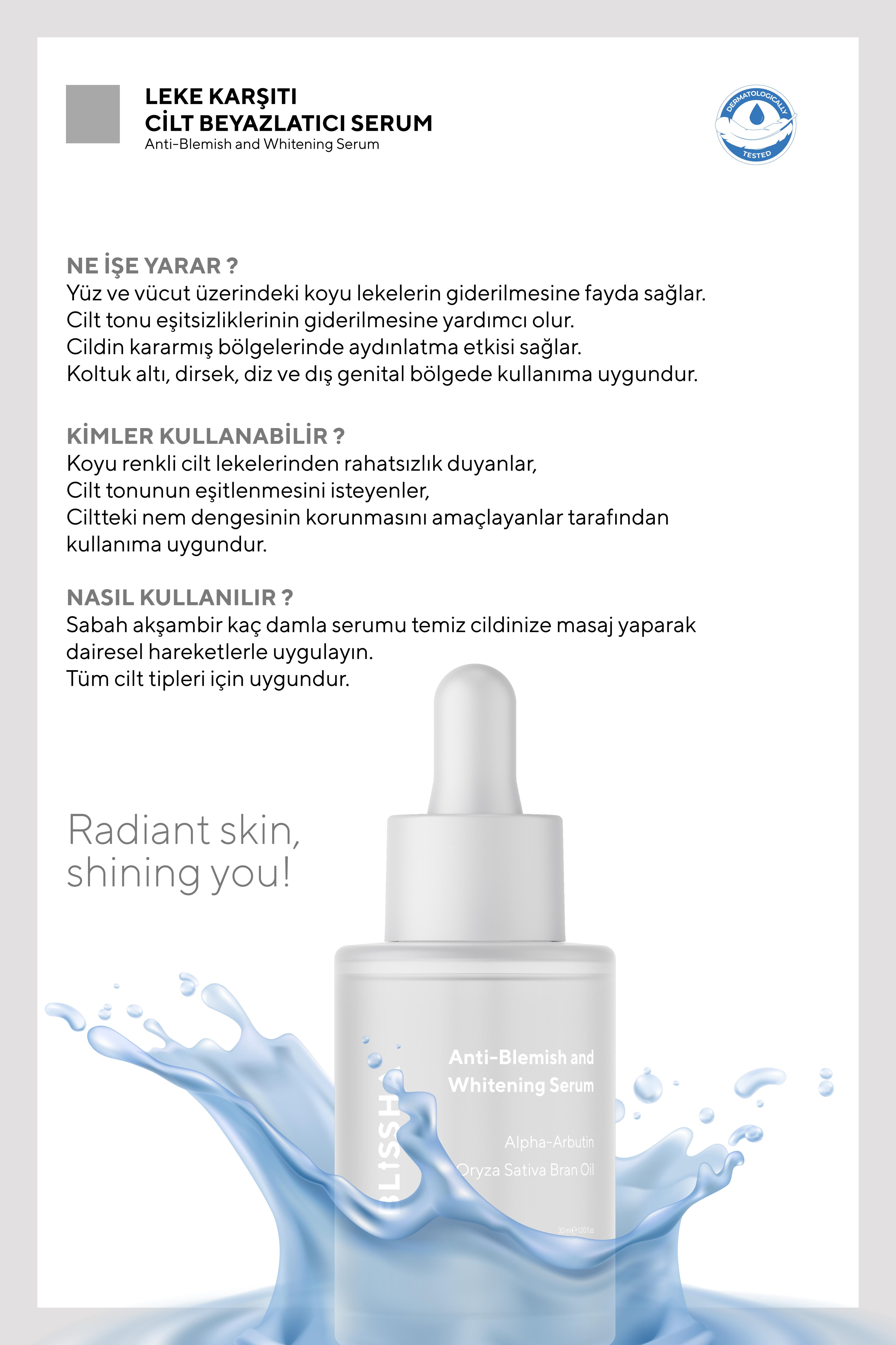 Cilt Beyazlatıcı Leke Karşıtı Serum 30 ML