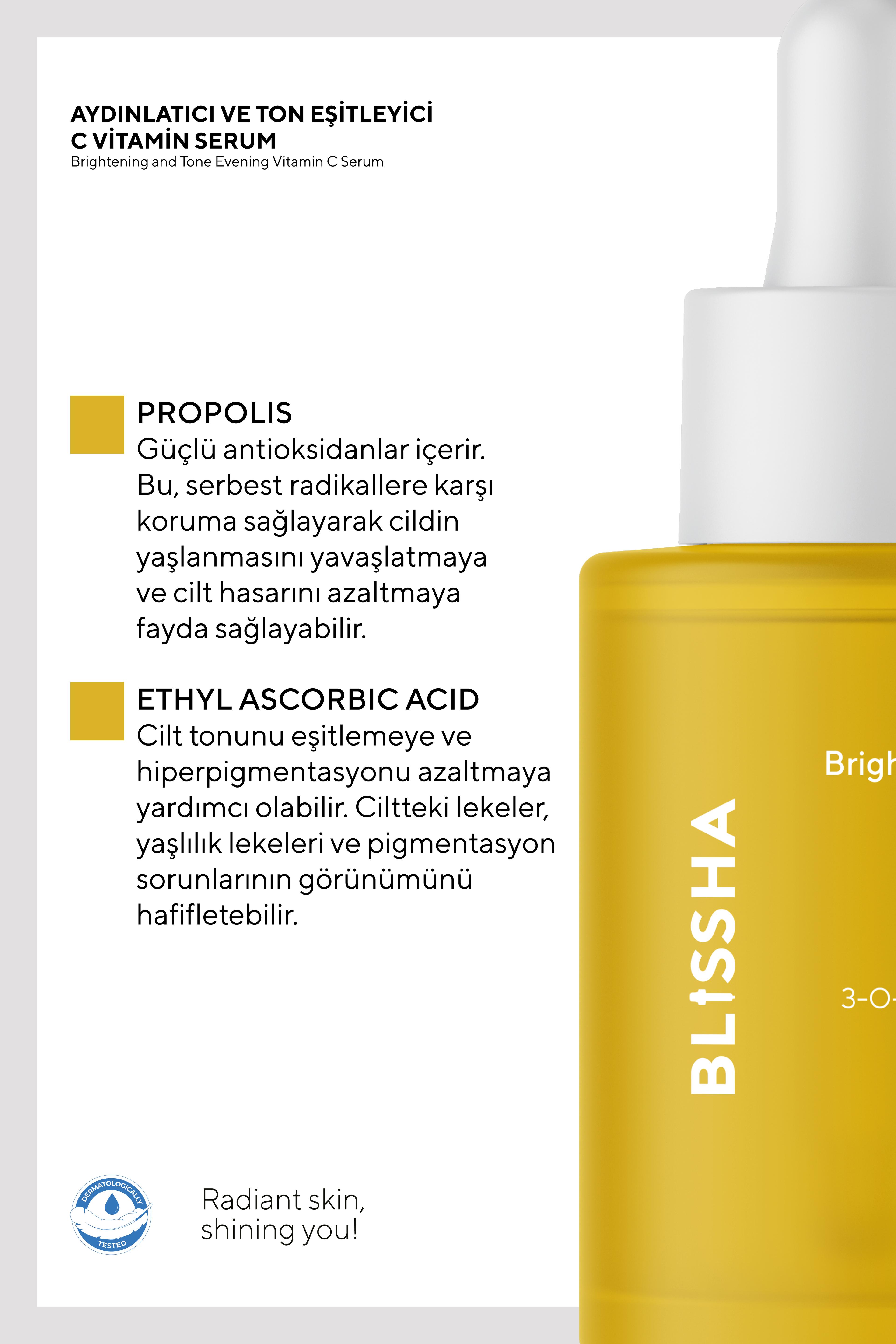 Aydınlatıcı ve Ton Eşitleyici C Vitamin Serum 30 ML